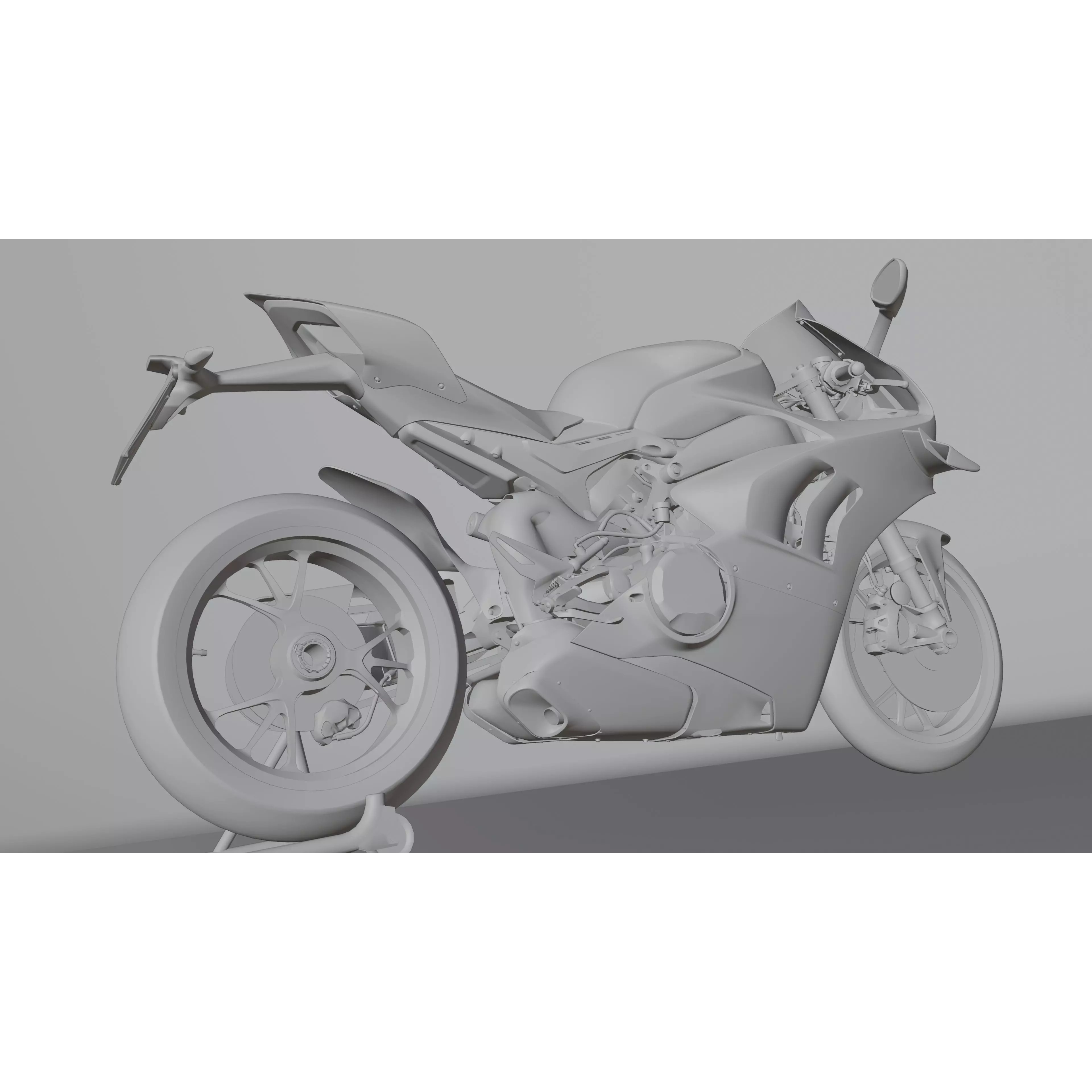 Ducati Panigale V4 R 2019 - Low-Poly Game-Ready 3D Model - View 24