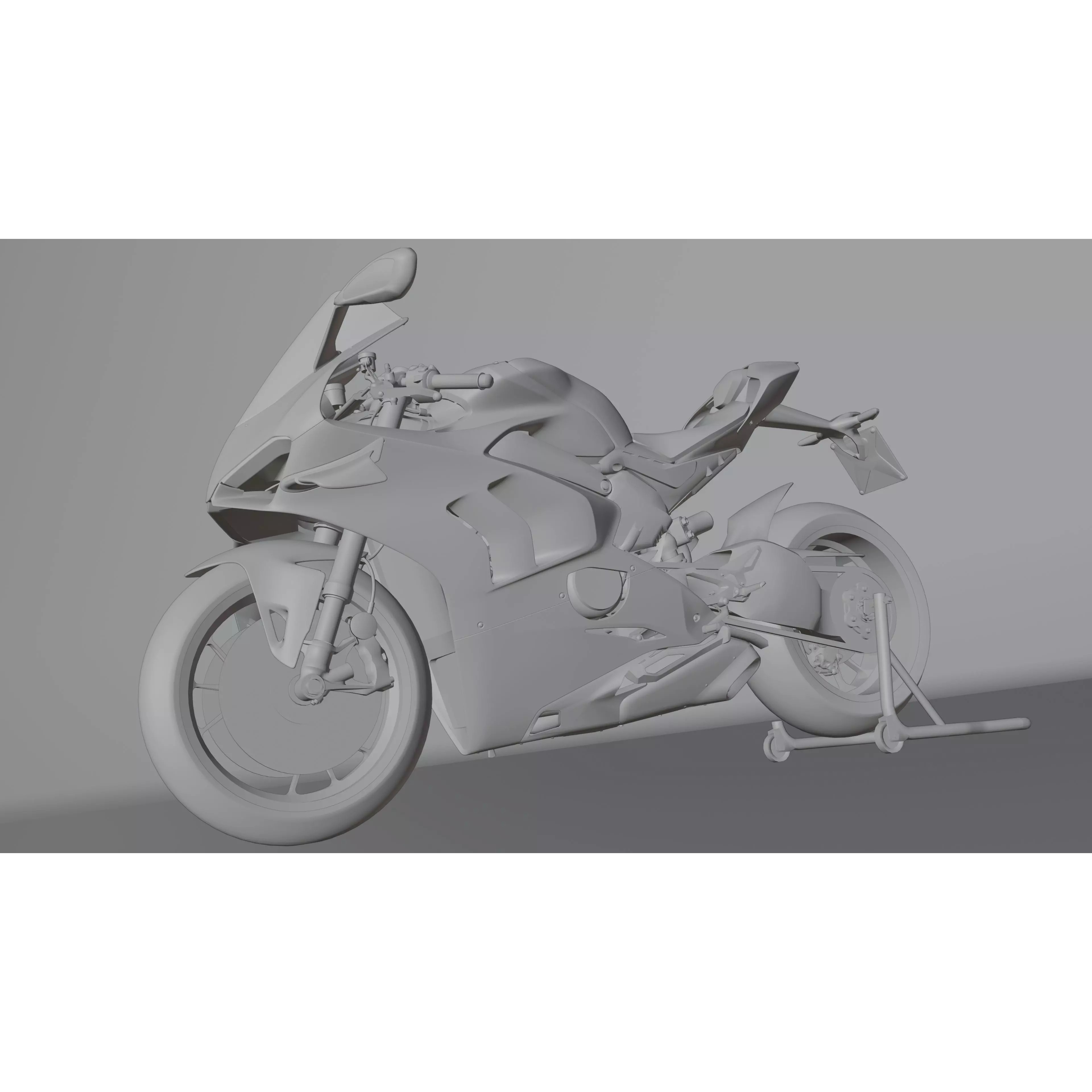 Ducati Panigale V4 R 2019 - Low-Poly Game-Ready 3D Model - View 26