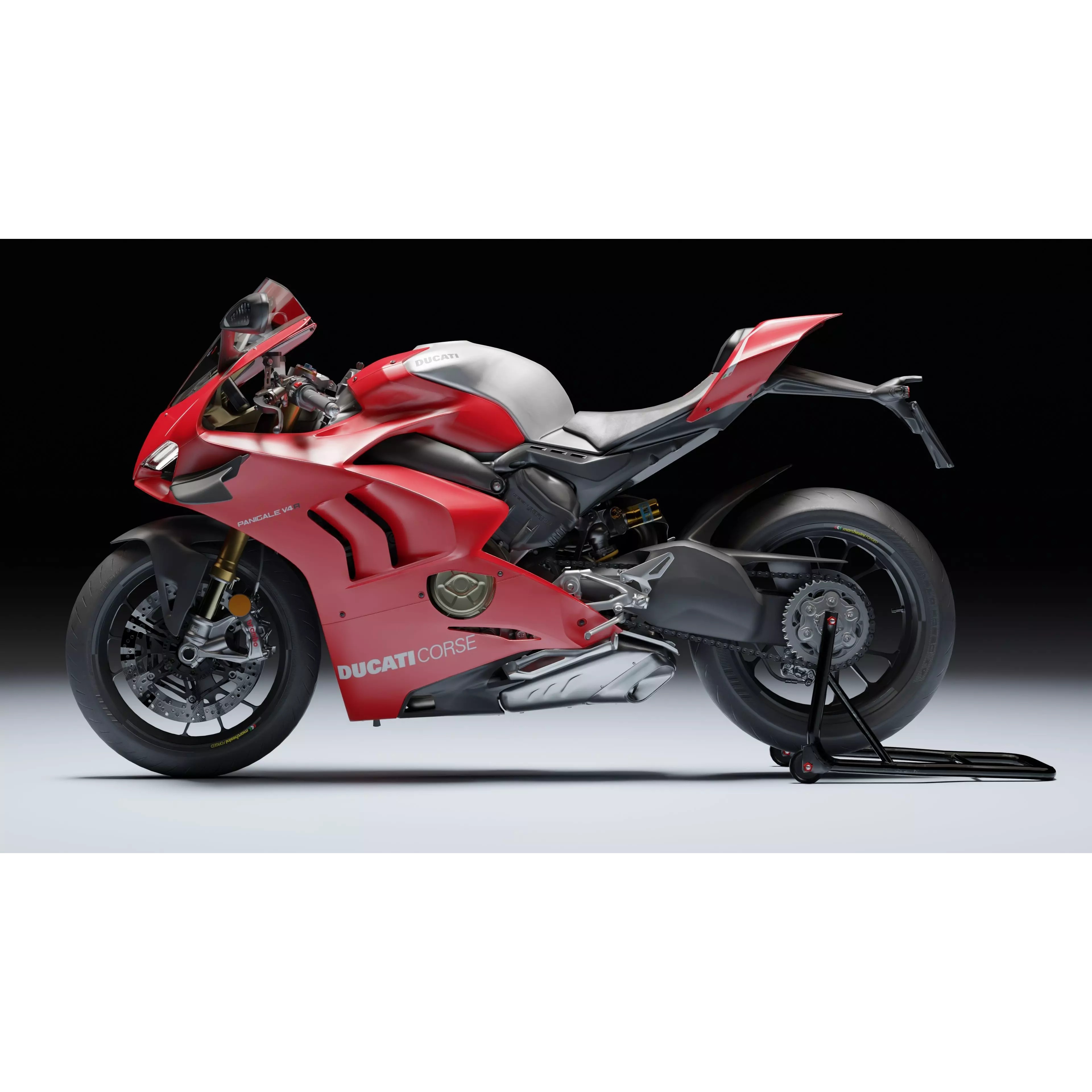 Ducati Panigale V4 R 2019 - Low-Poly Game-Ready 3D Model - View 5