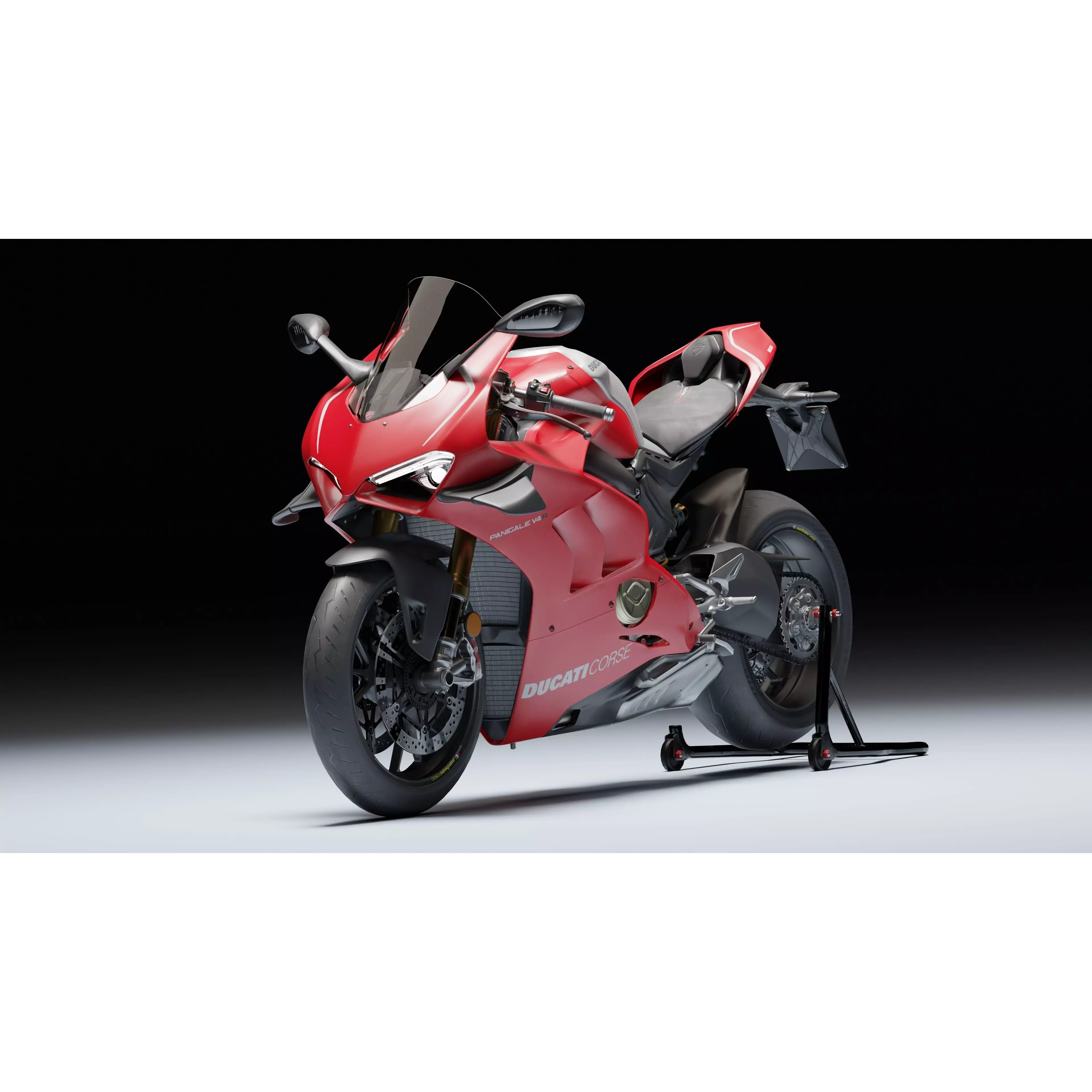 Ducati Panigale V4 R 2019 - Low-Poly Game-Ready 3D Model - View 8