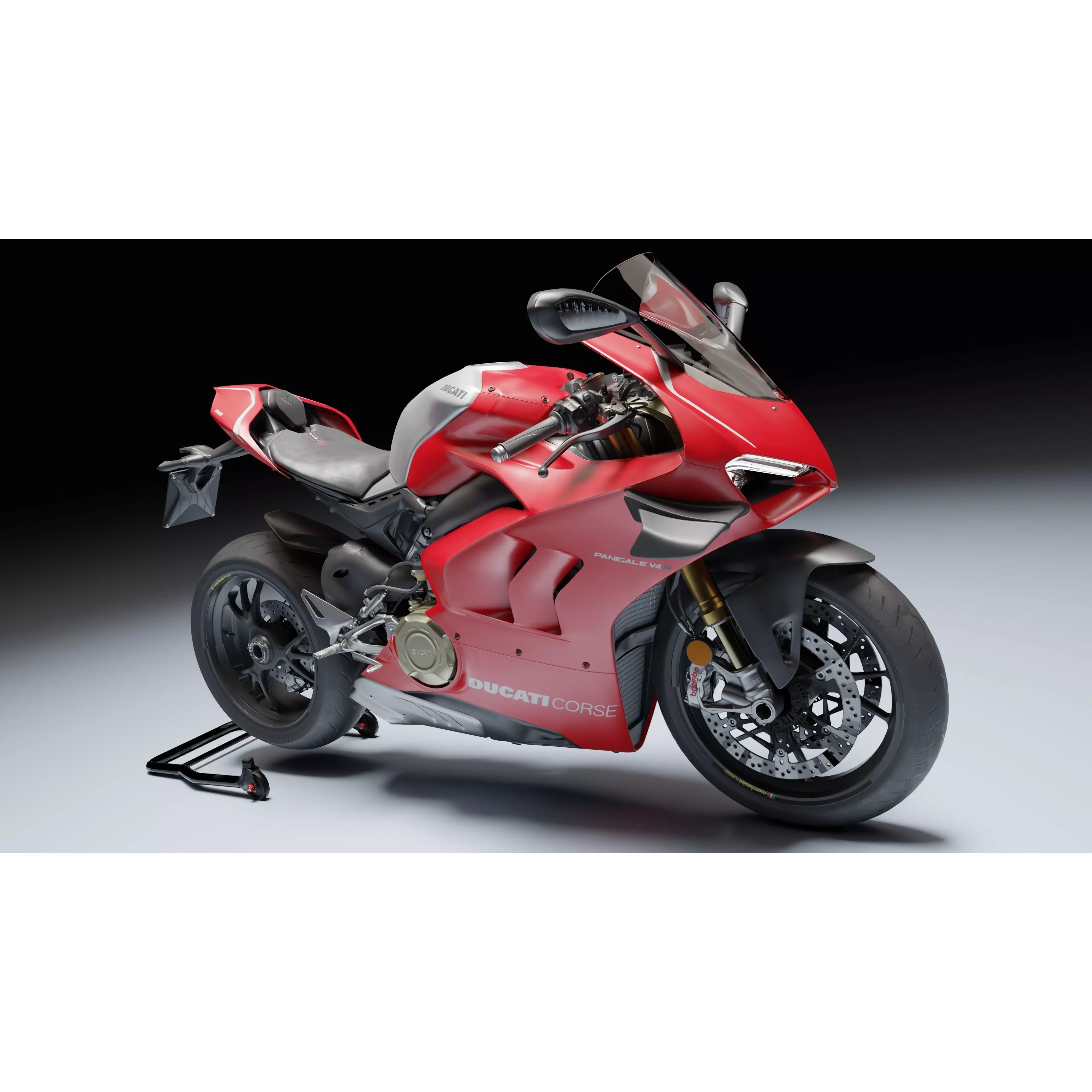 Ducati Panigale V4 R 2019 - Low-Poly Game-Ready 3D Model - View 9