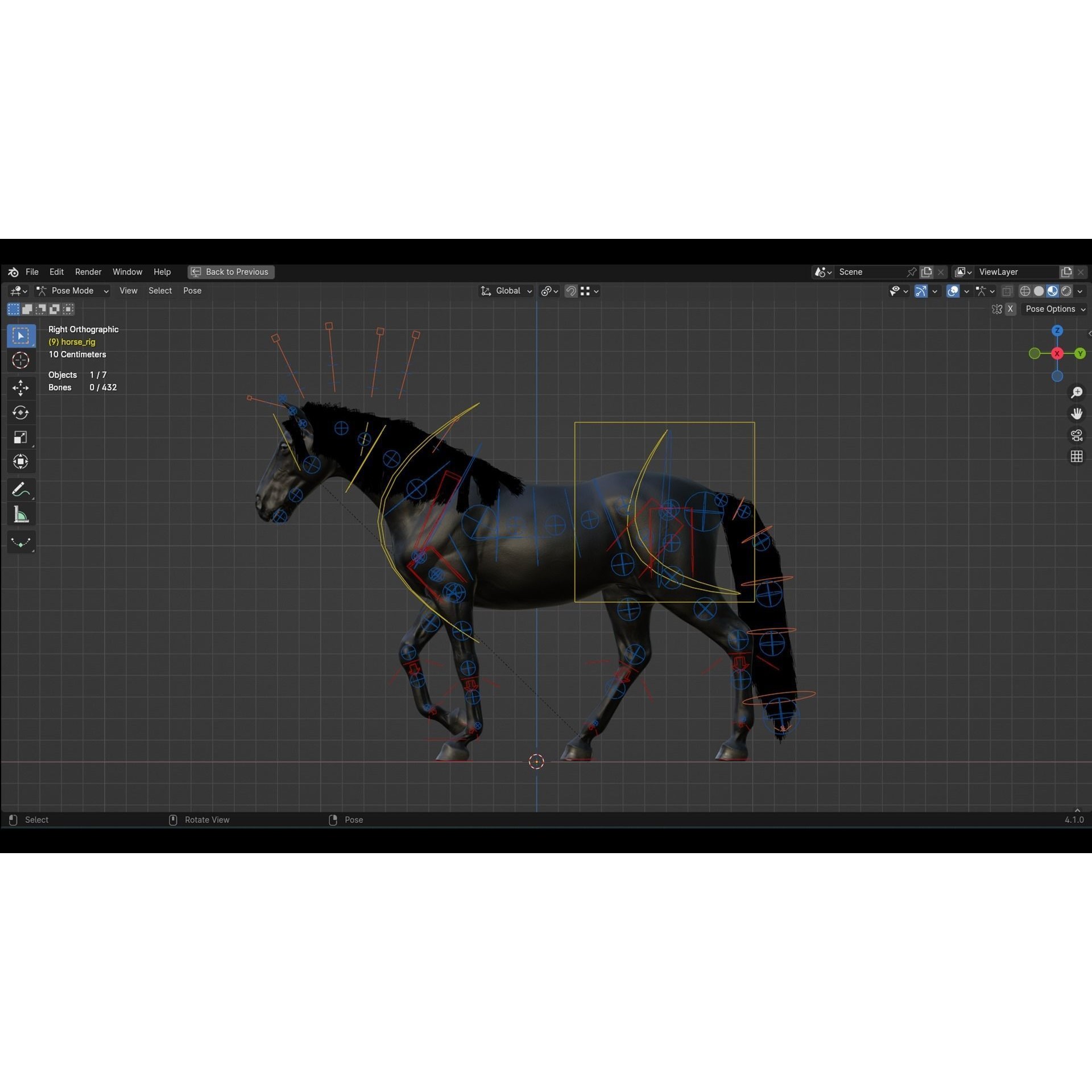 Black Horse - Game-Ready 3D Model - View 13