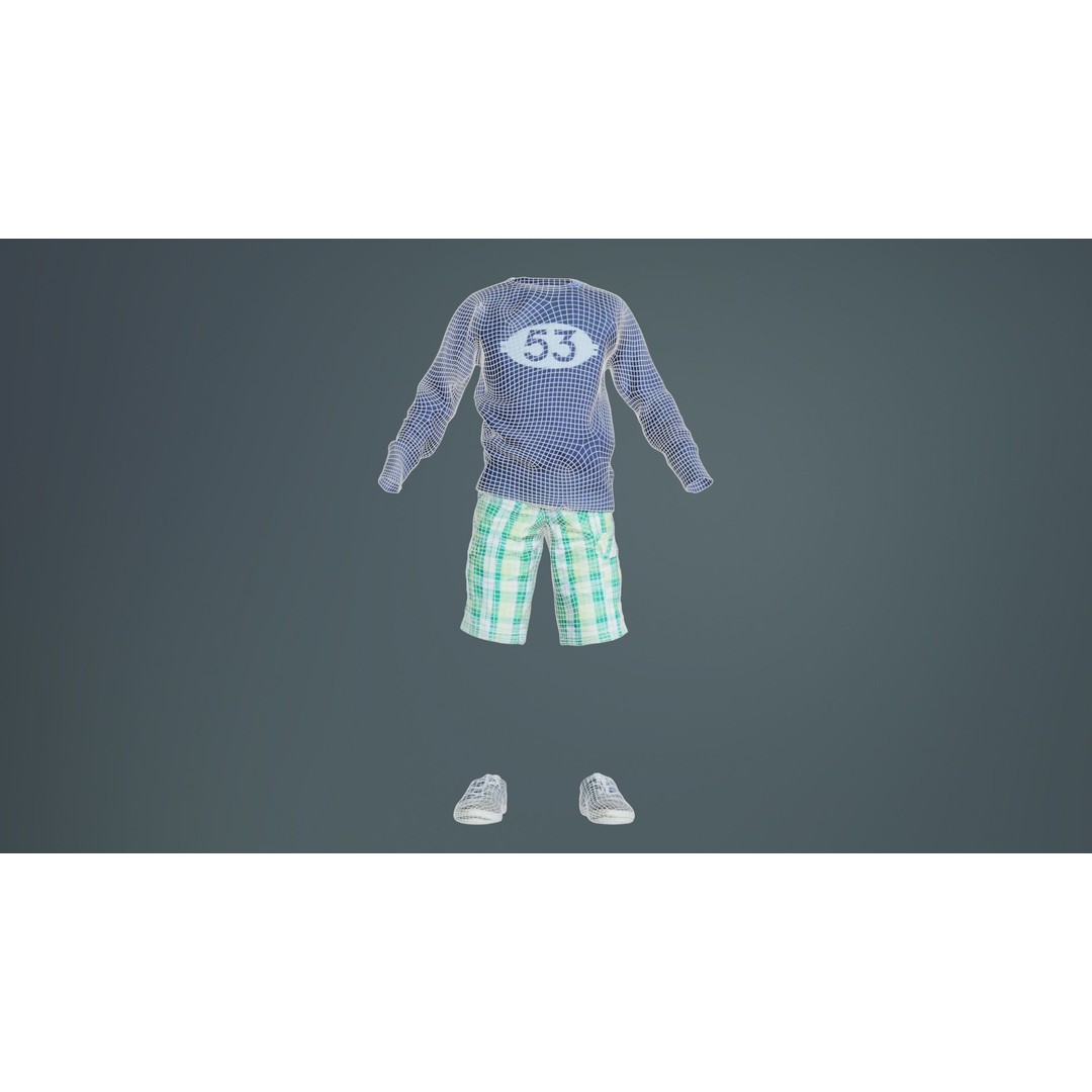 Boy Character 3D Model – Low Poly Photogrammetry Asset, FBX, PBR - View 11