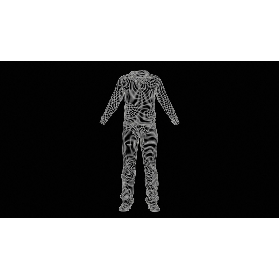 Casual Outfit 3D Model – Low Poly Male Character, FBX, Blender - View 13