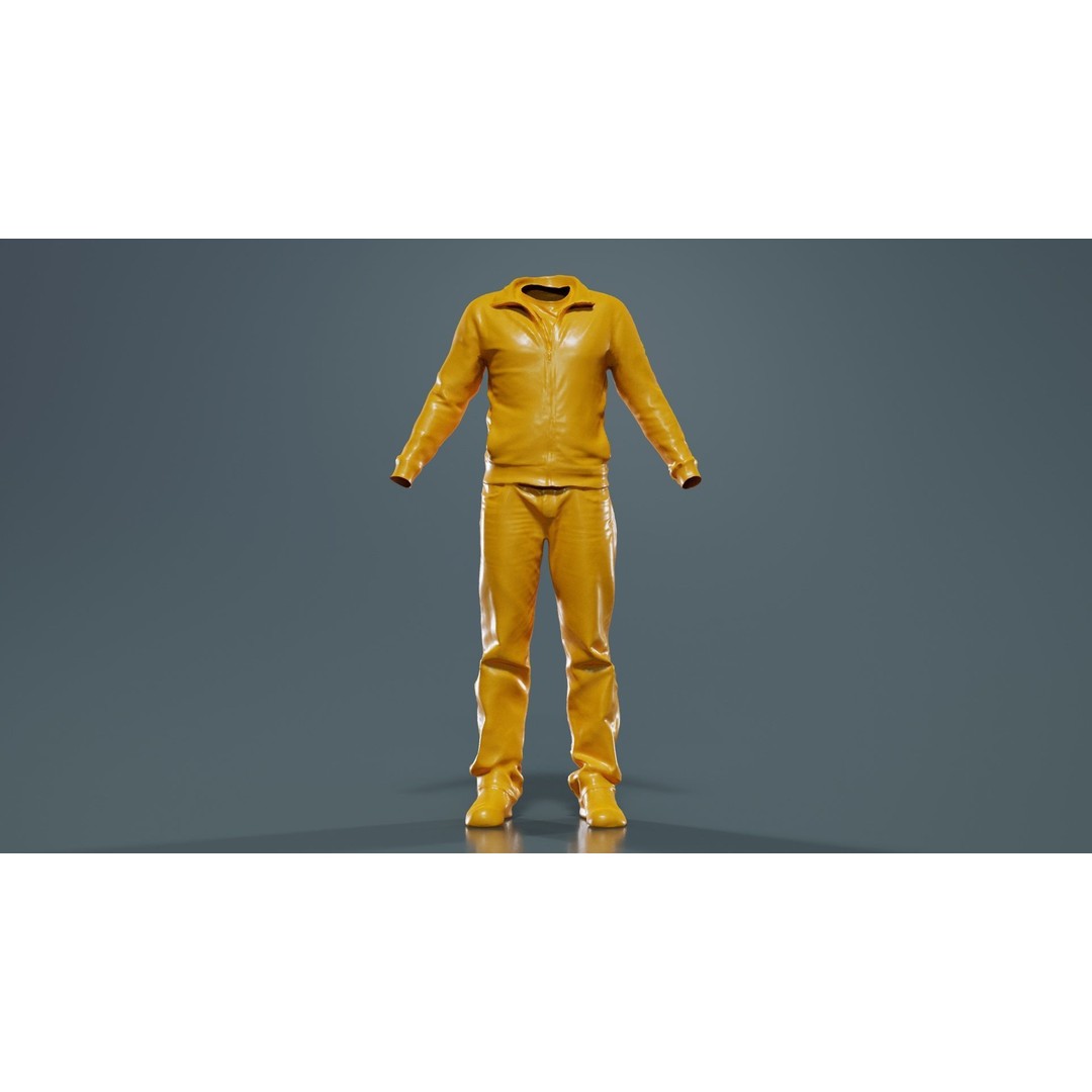 Casual Outfit 3D Model – Low Poly Male Character, FBX, Blender - View 14