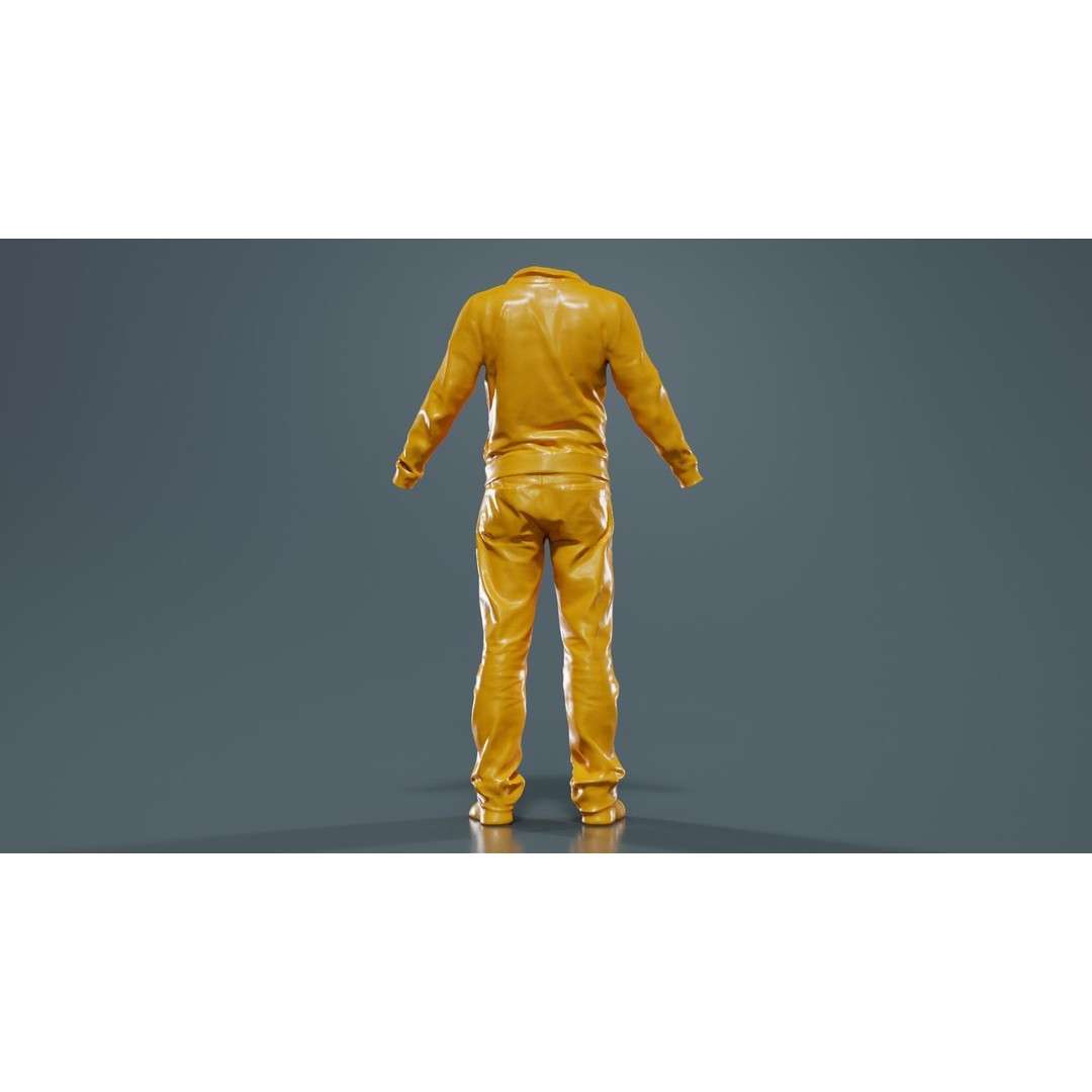 Casual Outfit 3D Model – Low Poly Male Character, FBX, Blender - View 15