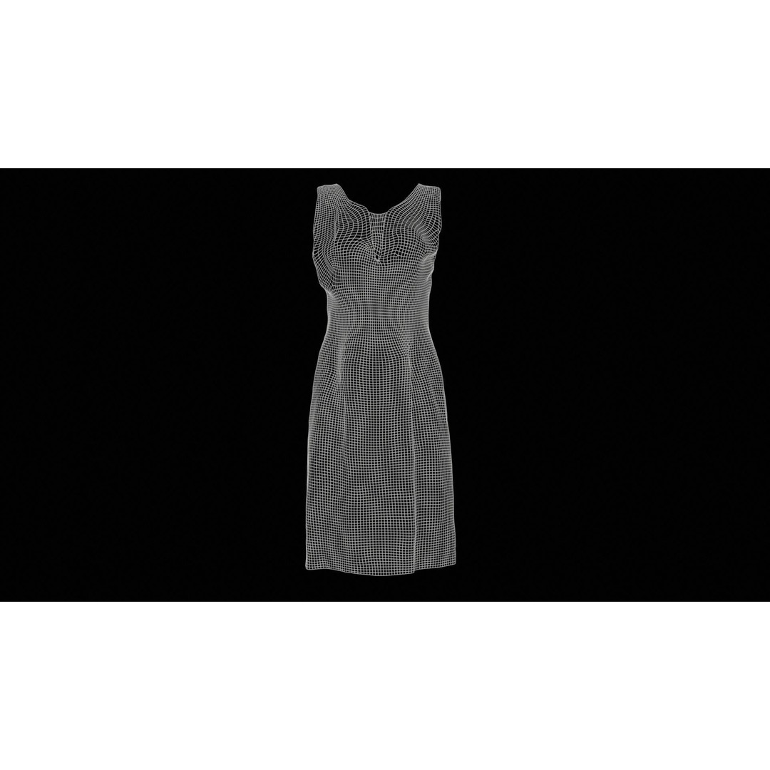 Shiny Pink Flower Dress 3D Model – Low Poly Apparel with PBR Textures - View 13