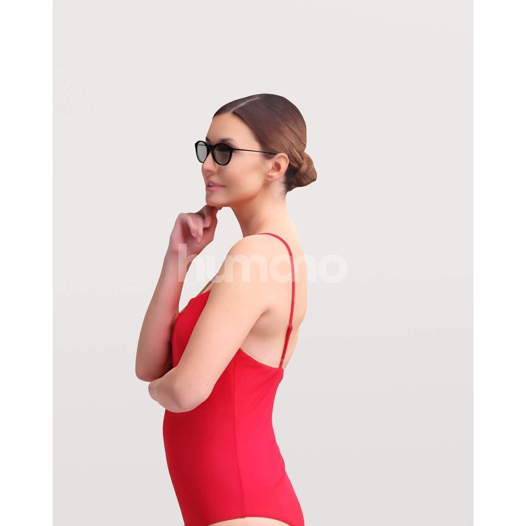 Beautiful Woman 3D Model – High Poly Posed Character, FBX, Blender - View 11