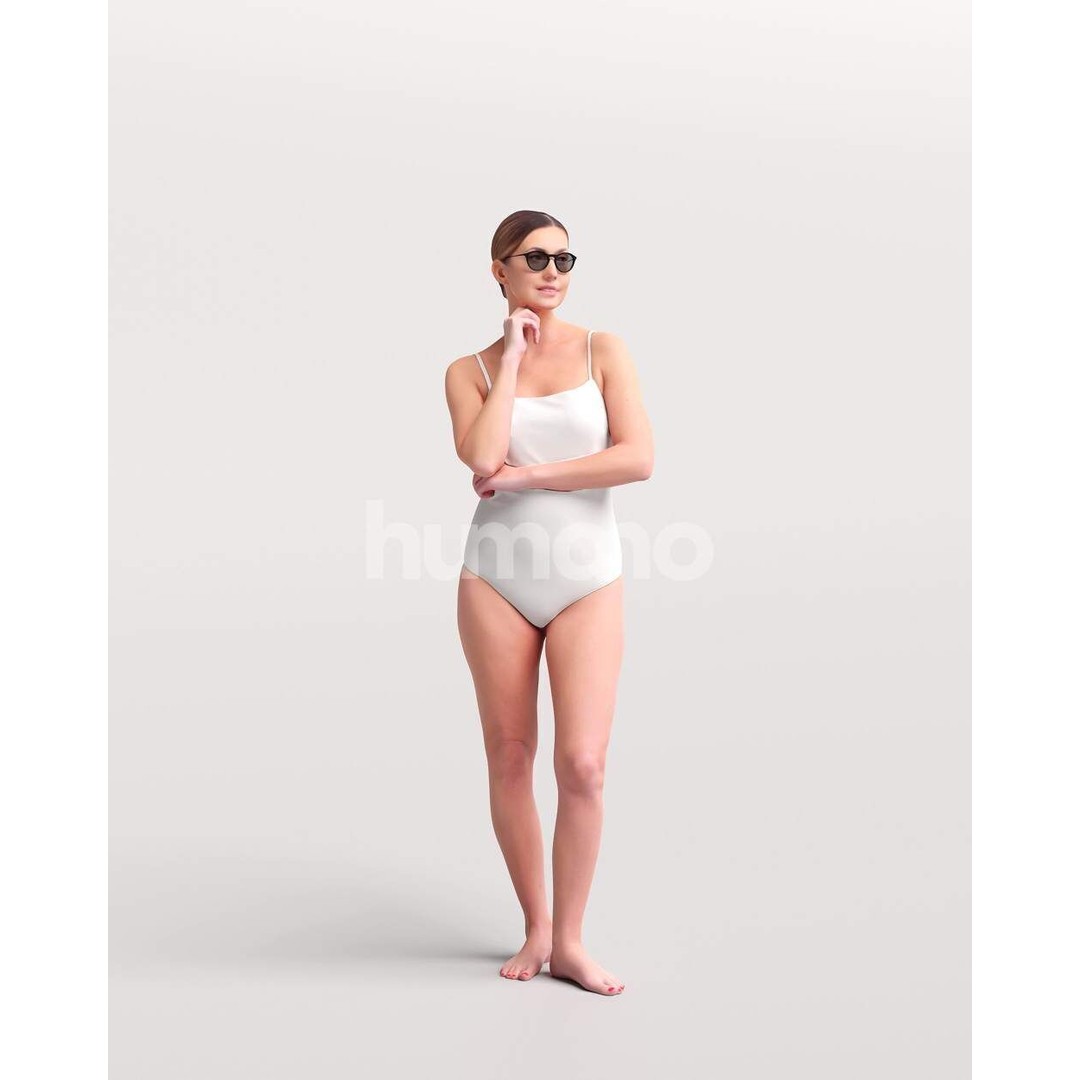 Beautiful Woman 3D Model – High Poly Posed Character, FBX, Blender - View 12