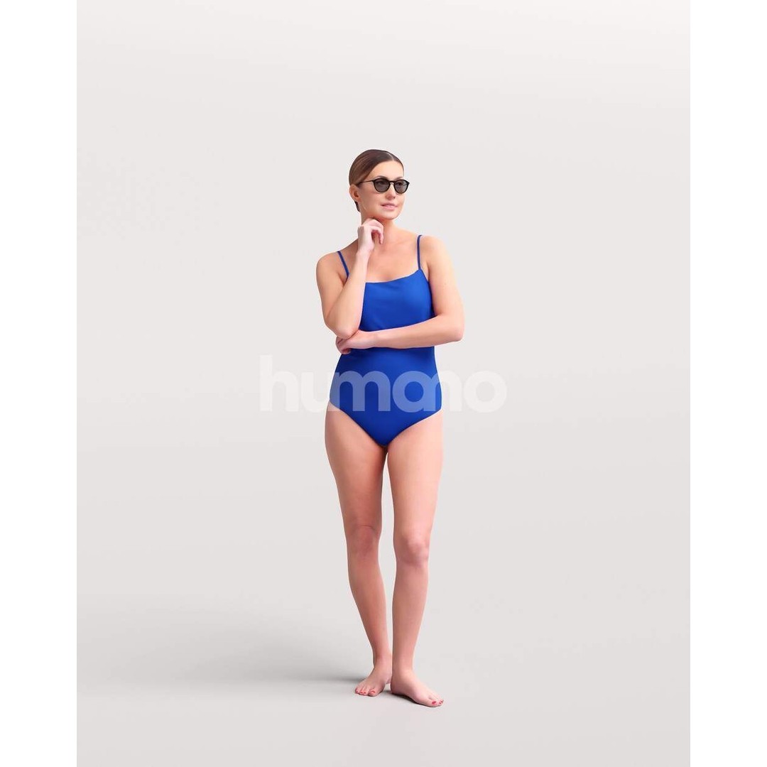 Beautiful Woman 3D Model – High Poly Posed Character, FBX, Blender - View 13