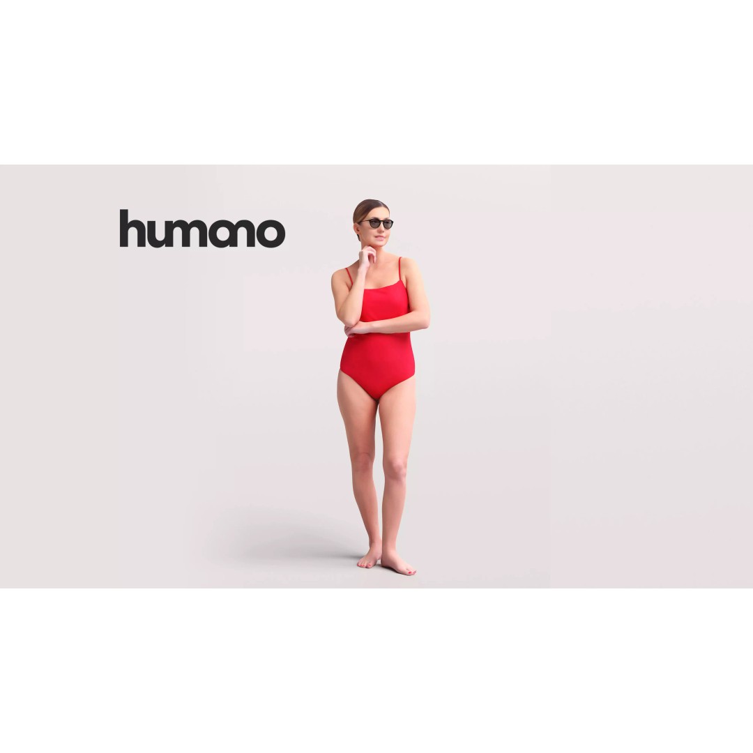 Beautiful Woman 3D Model – High Poly Posed Character, FBX, Blender - View 2