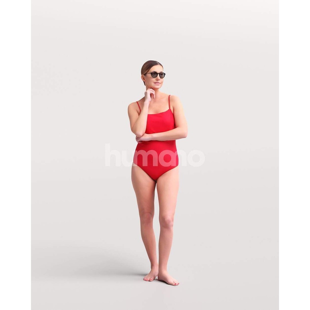 Beautiful Woman 3D Model – High Poly Posed Character, FBX, Blender - View 5