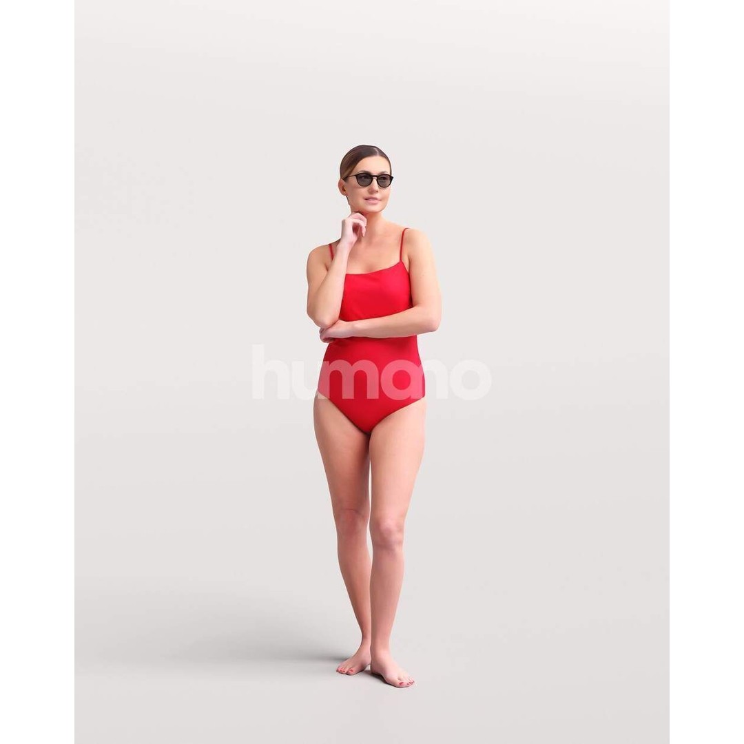 Beautiful Woman 3D Model – High Poly Posed Character, FBX, Blender - View 7