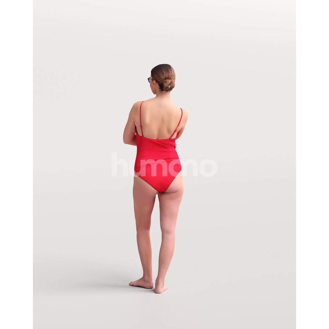 Beautiful Woman 3D Model – High Poly Posed Character, FBX, Blender - View 8