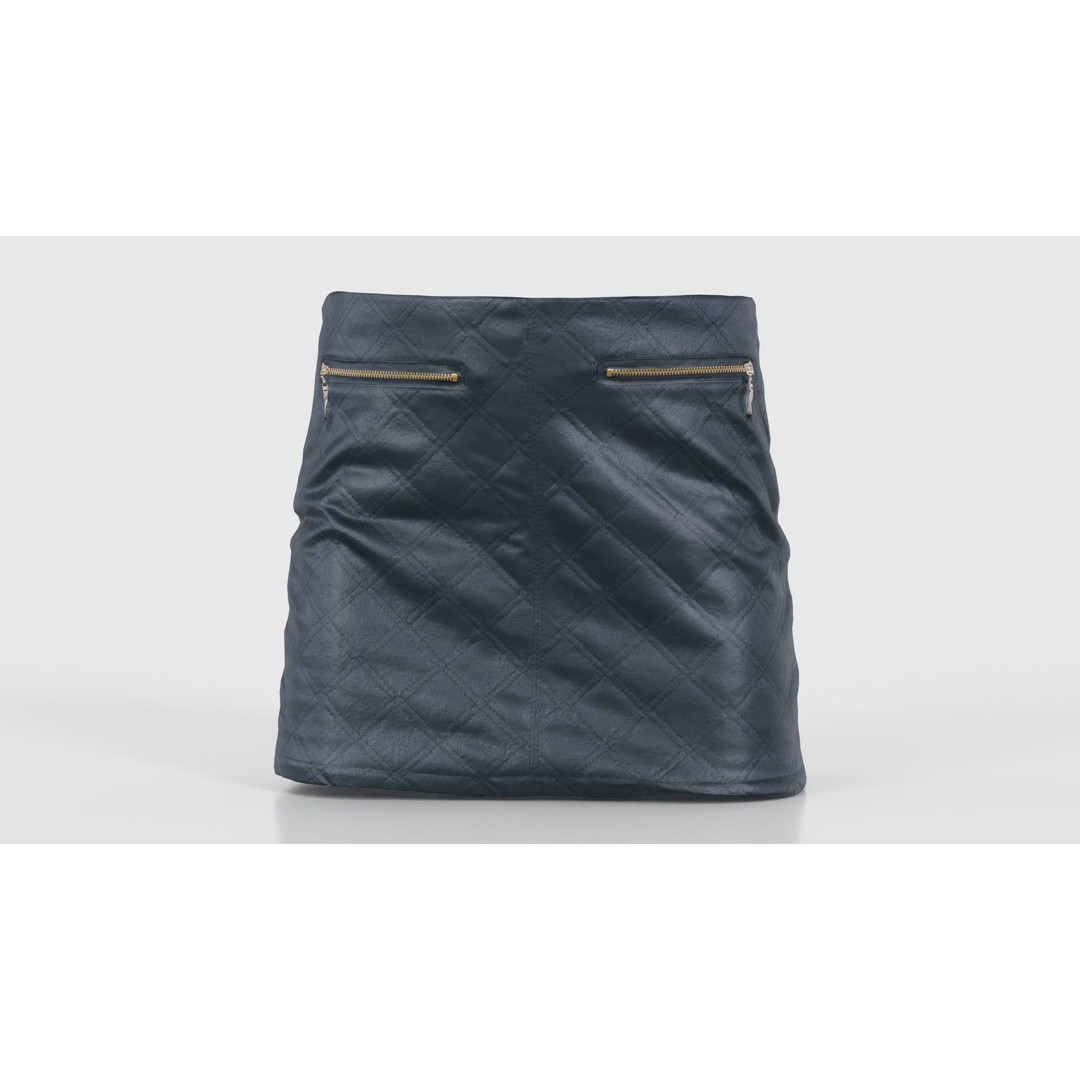 Black Leather Padded Skirt 3D Model – Low Poly Game Asset, FBX, Blender - View 17