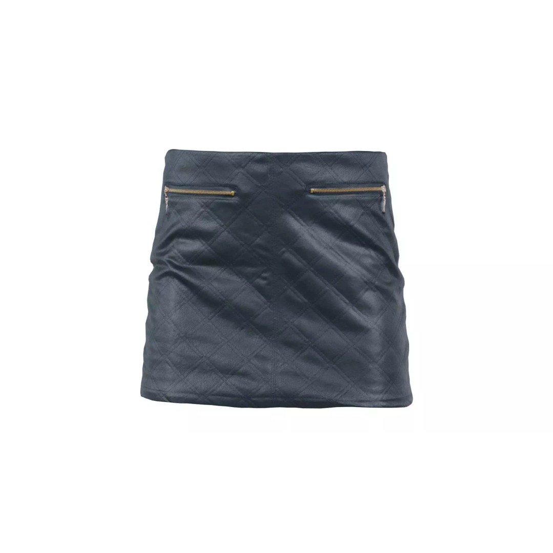 Black Leather Padded Skirt 3D Model – Low Poly Game Asset, FBX, Blender - View 2