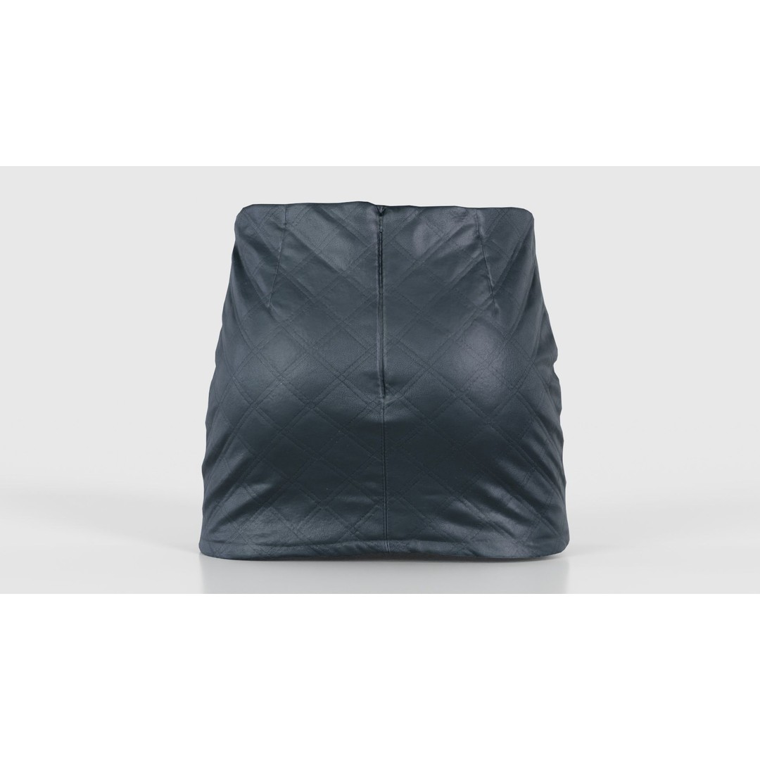 Black Leather Padded Skirt 3D Model – Low Poly Game Asset, FBX, Blender - View 23