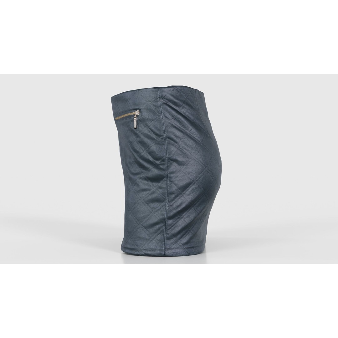 Black Leather Padded Skirt 3D Model – Low Poly Game Asset, FBX, Blender - View 26