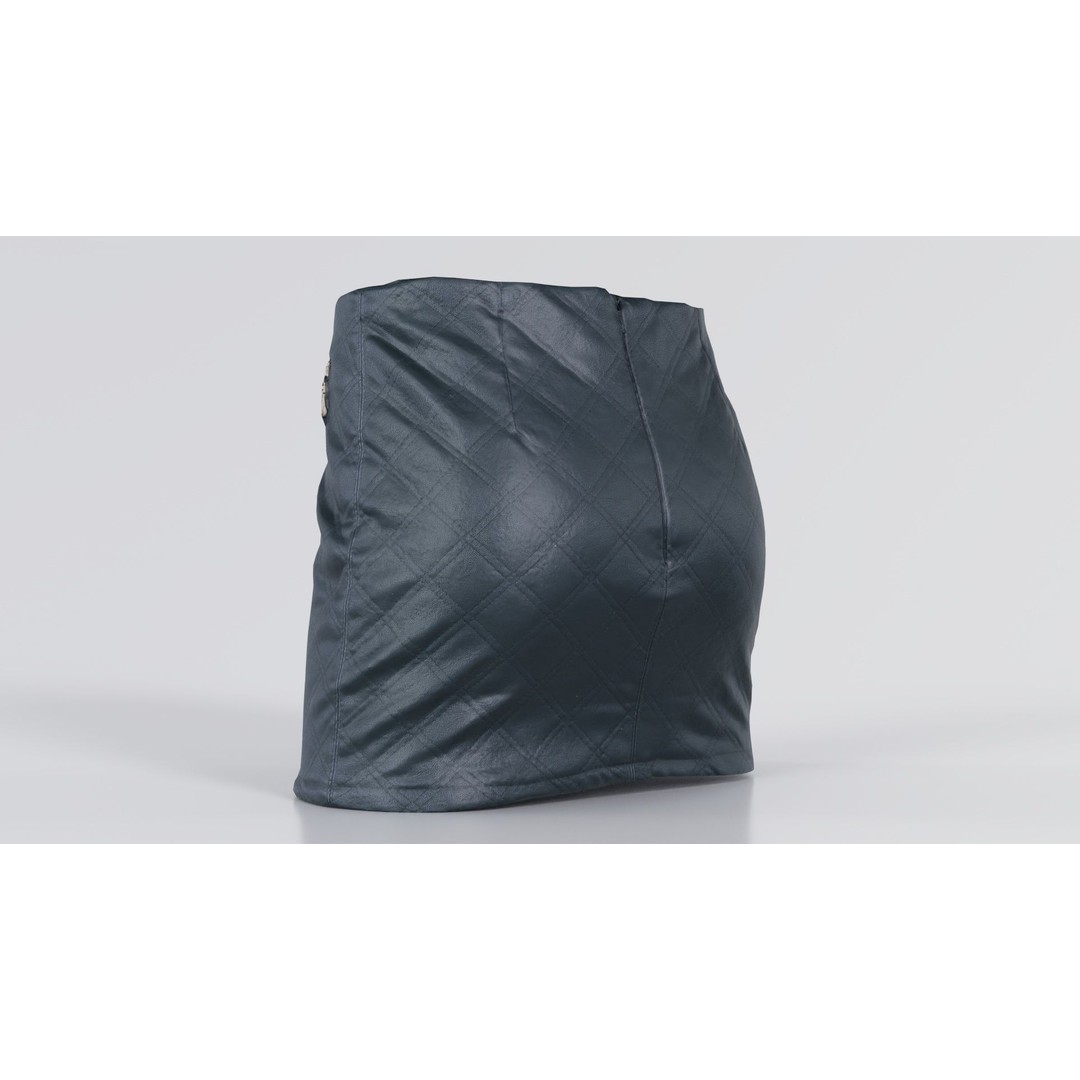 Black Leather Padded Skirt 3D Model – Low Poly Game Asset, FBX, Blender - View 7