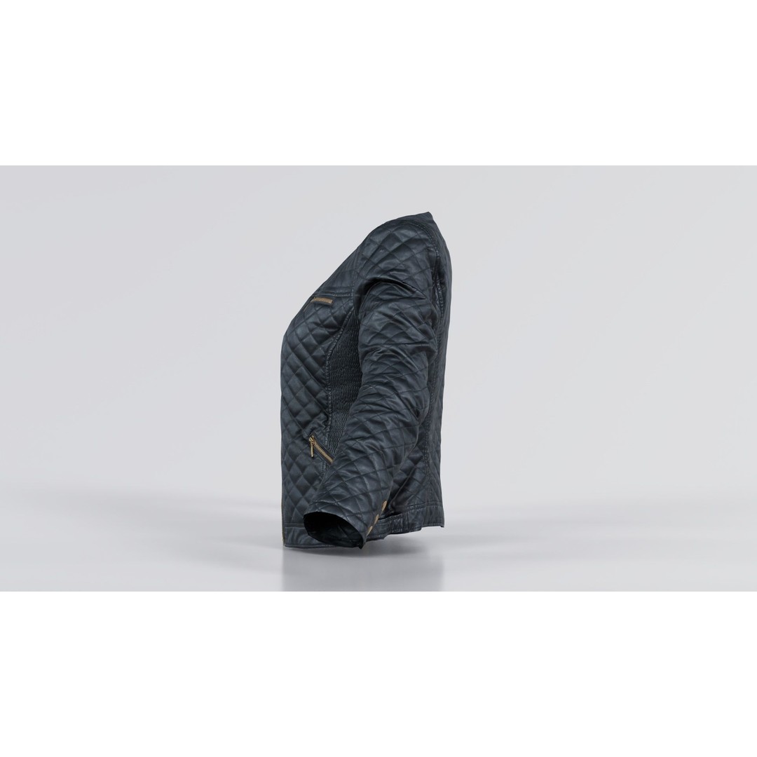 Black Padded Leather Jacket 3D Model – Low Poly Game Asset, FBX - View 5