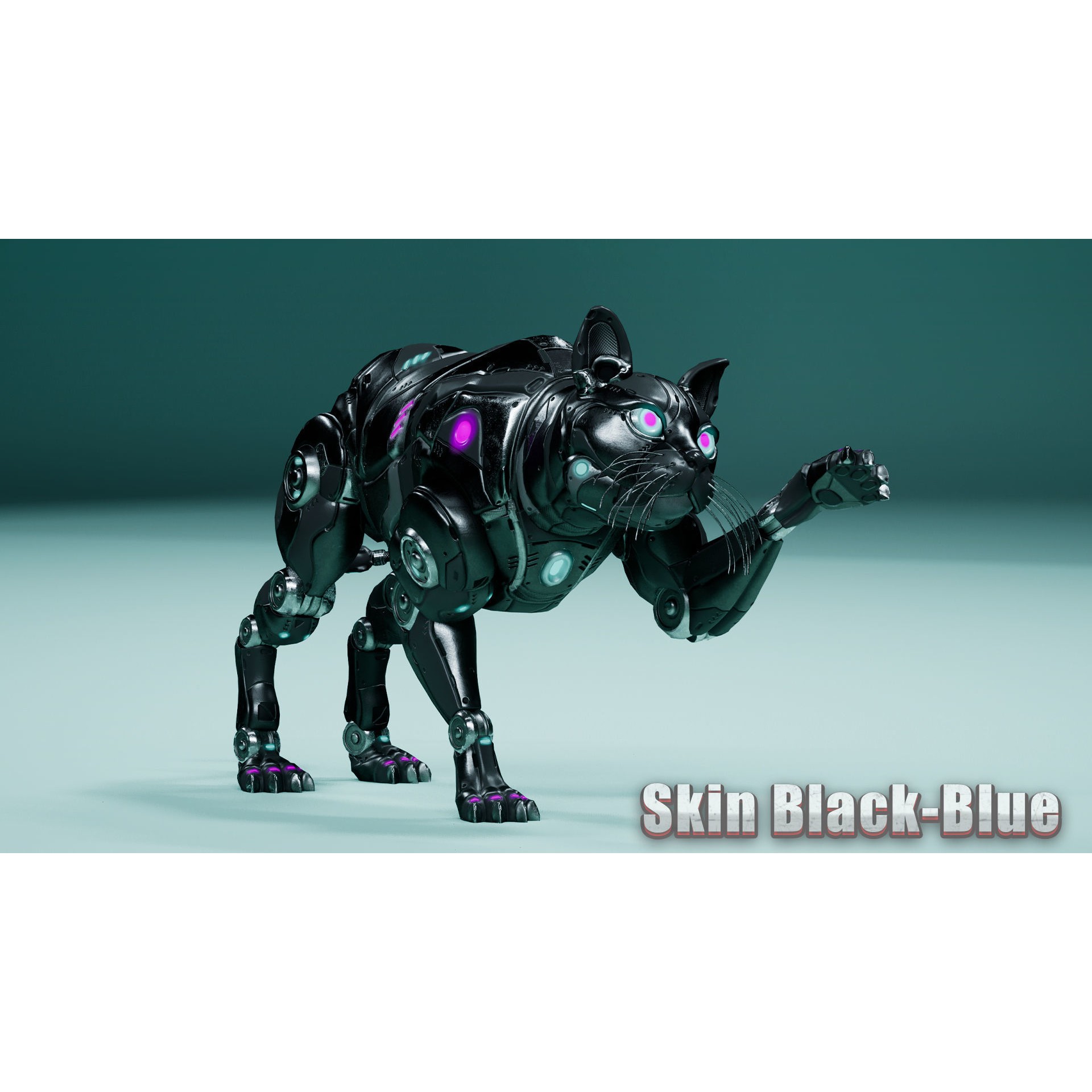 Sci-Fi Cat - Low-Poly Game-Ready 3D Model