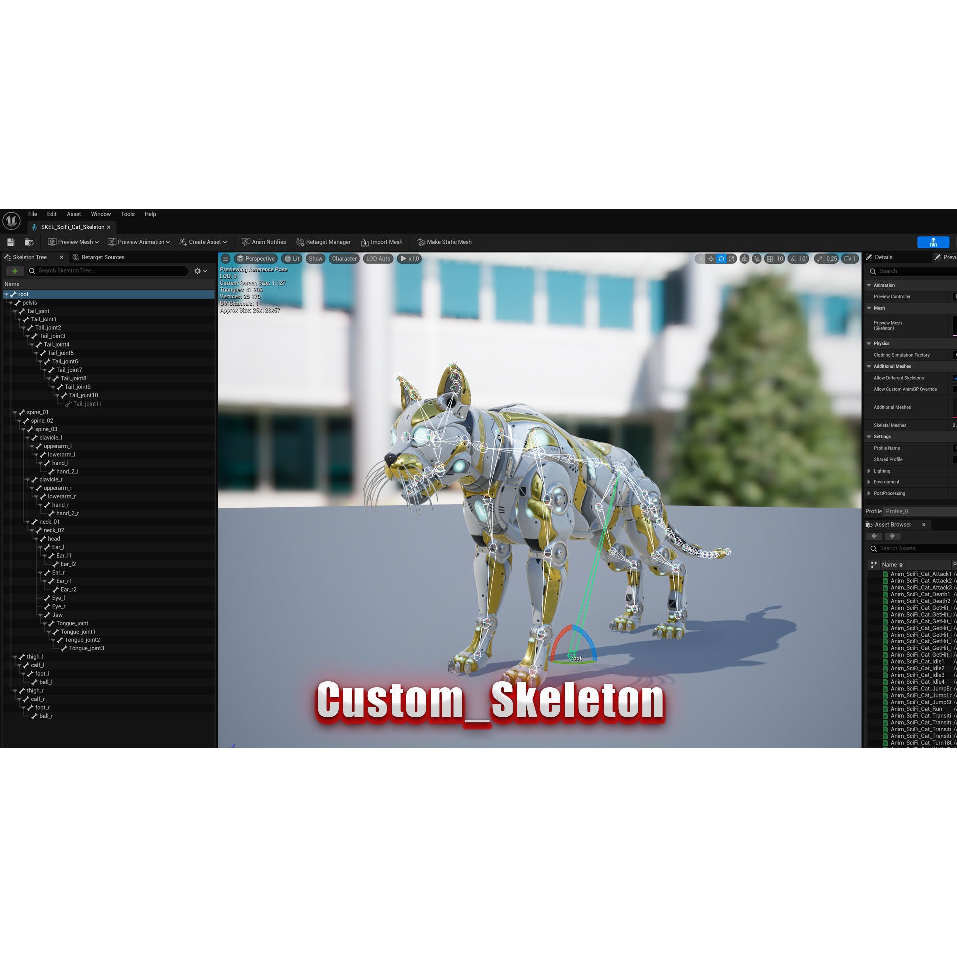 Sci-Fi Cat - Low-Poly Game-Ready 3D Model - View 23