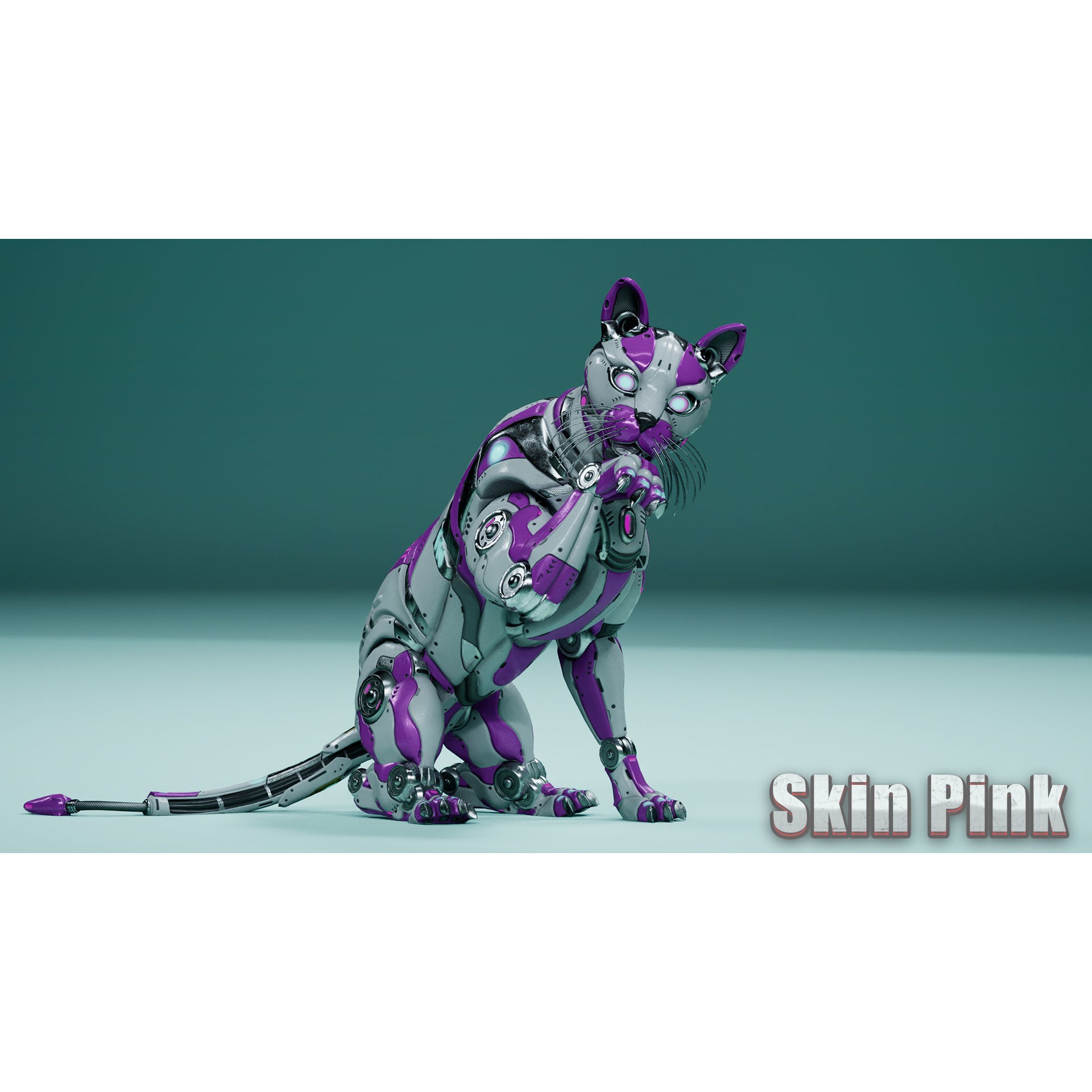 Sci-Fi Cat - Low-Poly Game-Ready 3D Model - View 27