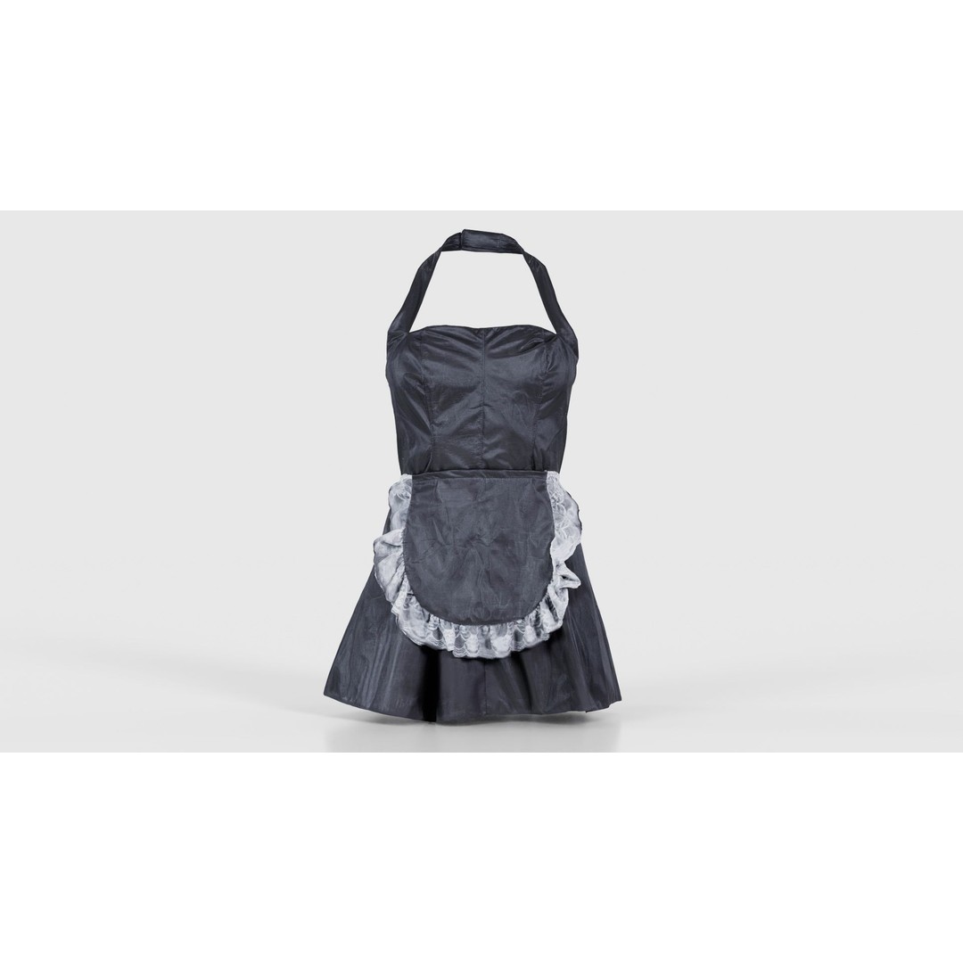 Vinyl Maid Dress 3D Model – Low Poly Character Clothing, FBX, Blender - View 17
