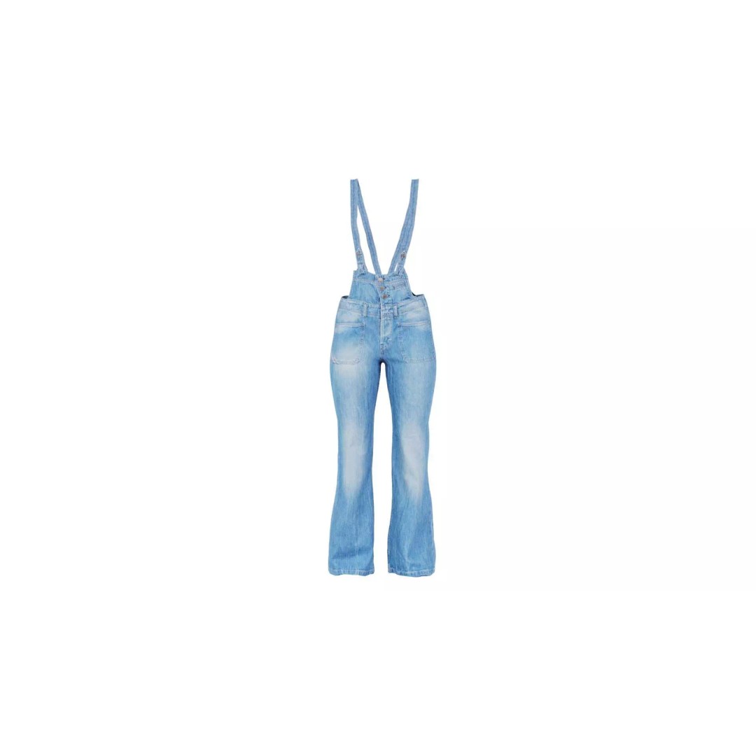 Jeans Salopet Long 3D Model – Low Poly Denim Overalls, FBX/Blender - View 2