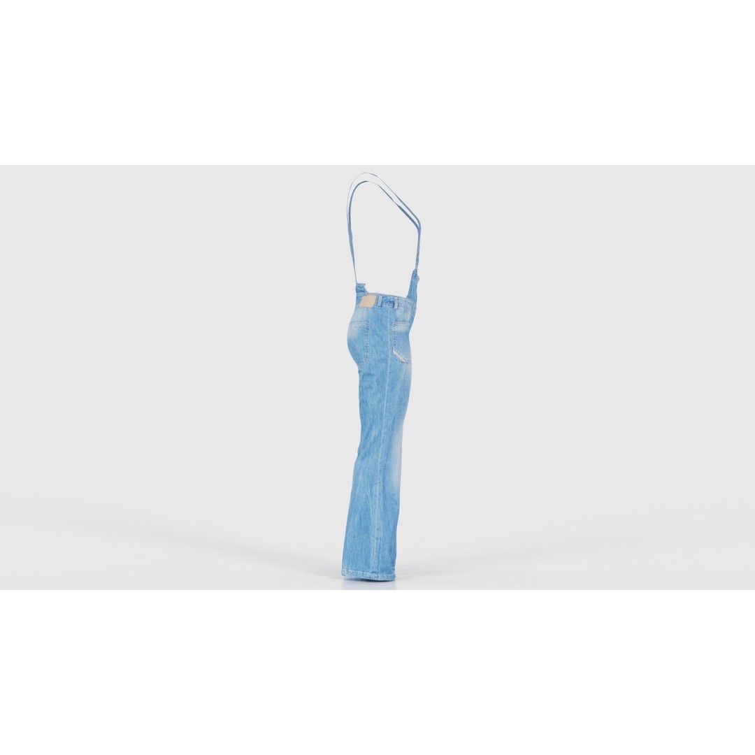 Jeans Salopet Long 3D Model – Low Poly Denim Overalls, FBX/Blender - View 20