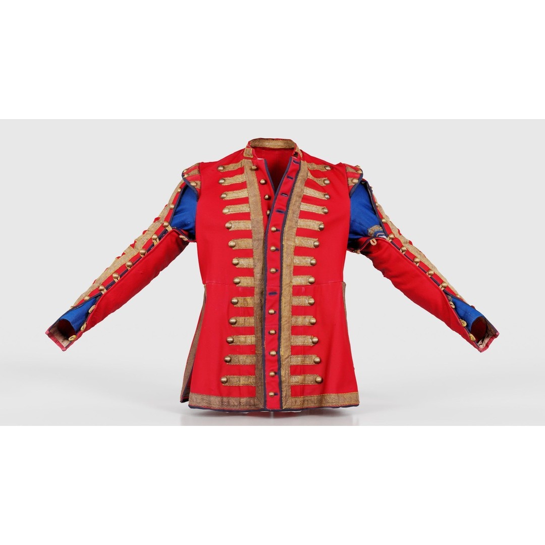 Red Stud Jacket 3D Model – Low Poly Military Outerwear, FBX, PBR - View 17