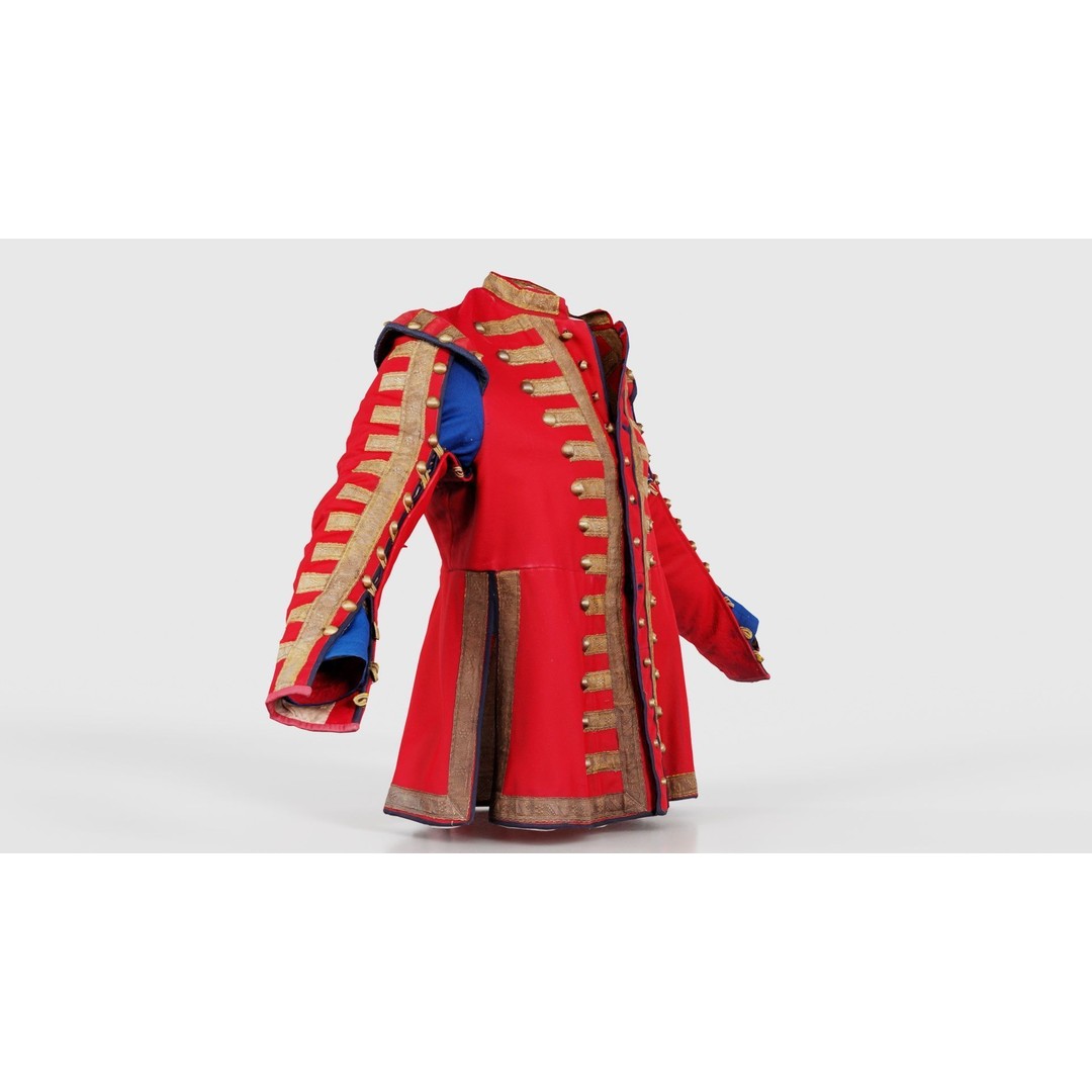 Red Stud Jacket 3D Model – Low Poly Military Outerwear, FBX, PBR - View 19