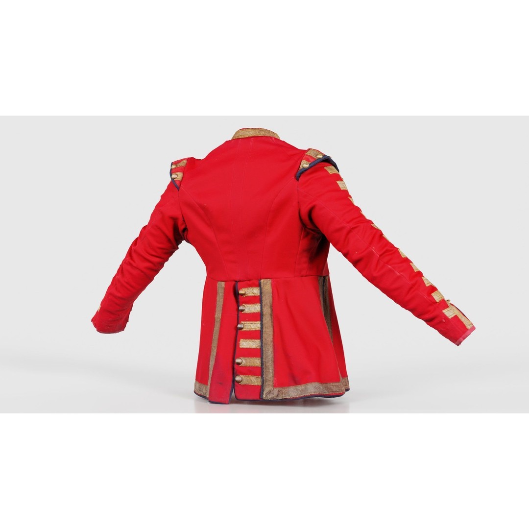Red Stud Jacket 3D Model – Low Poly Military Outerwear, FBX, PBR - View 22