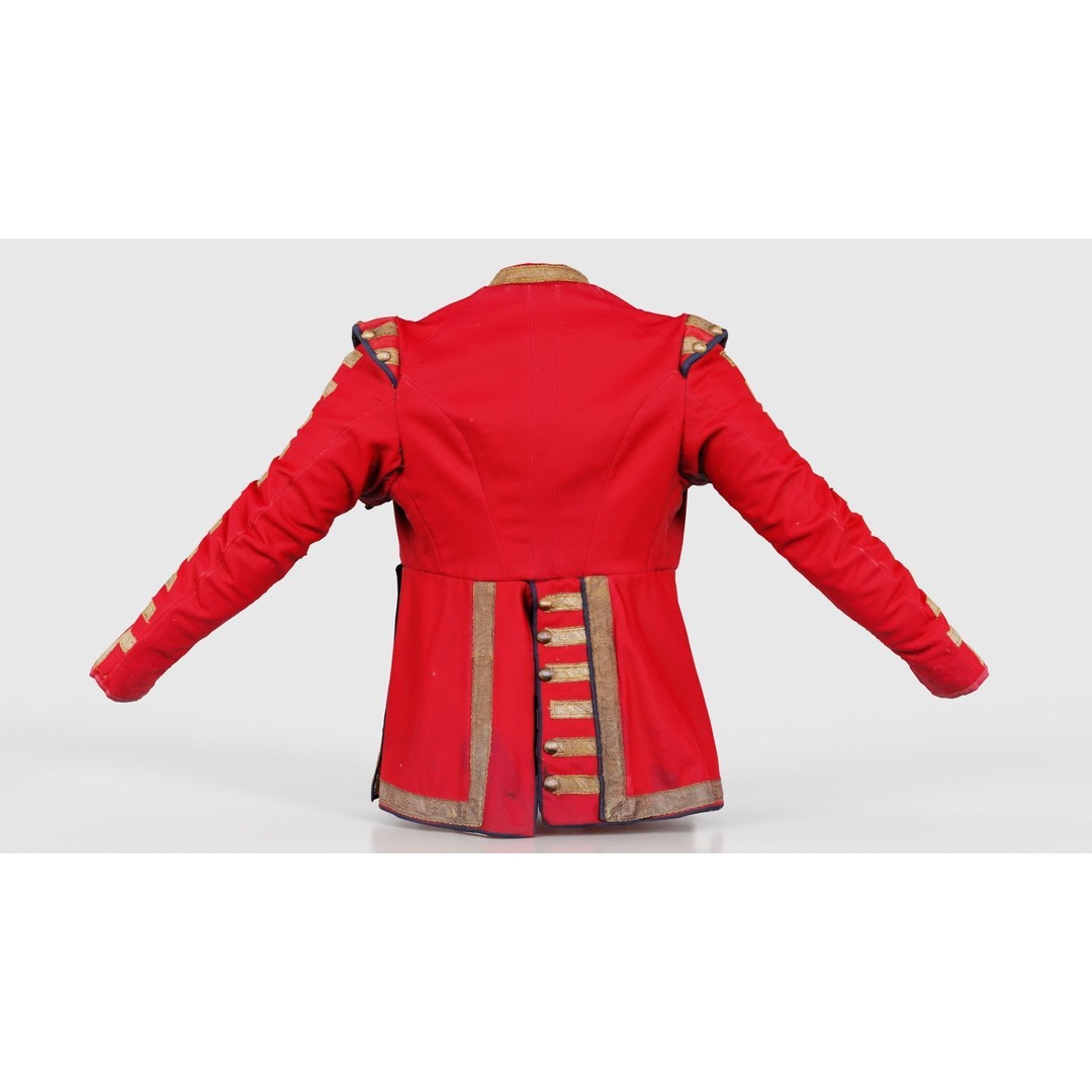Red Stud Jacket 3D Model – Low Poly Military Outerwear, FBX, PBR - View 23