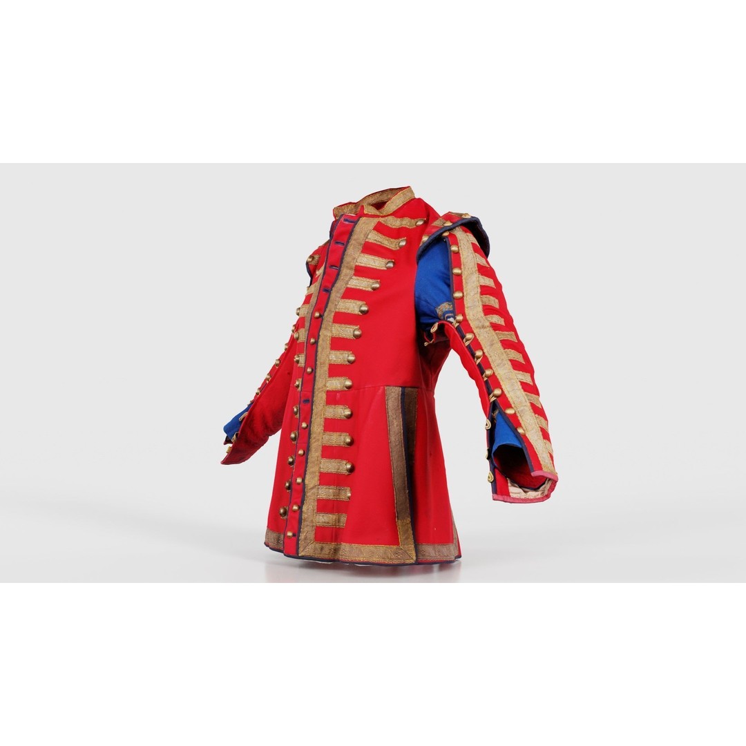 Red Stud Jacket 3D Model – Low Poly Military Outerwear, FBX, PBR - View 27