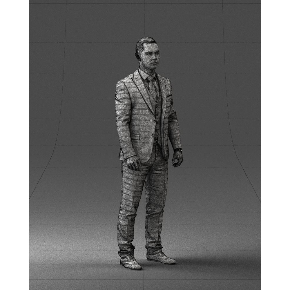Businessman 3D Model – Realistic Male Character in Suit, FBX, OBJ - View 10