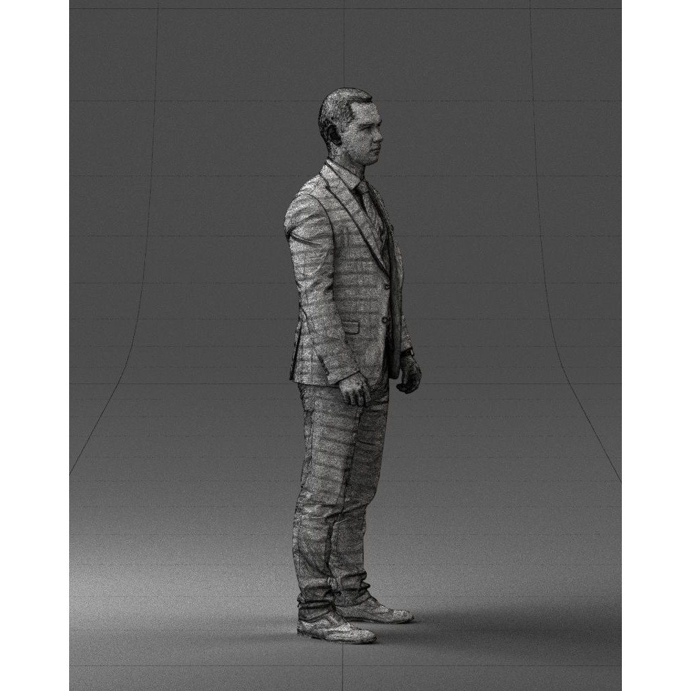 Businessman 3D Model – Realistic Male Character in Suit, FBX, OBJ - View 13