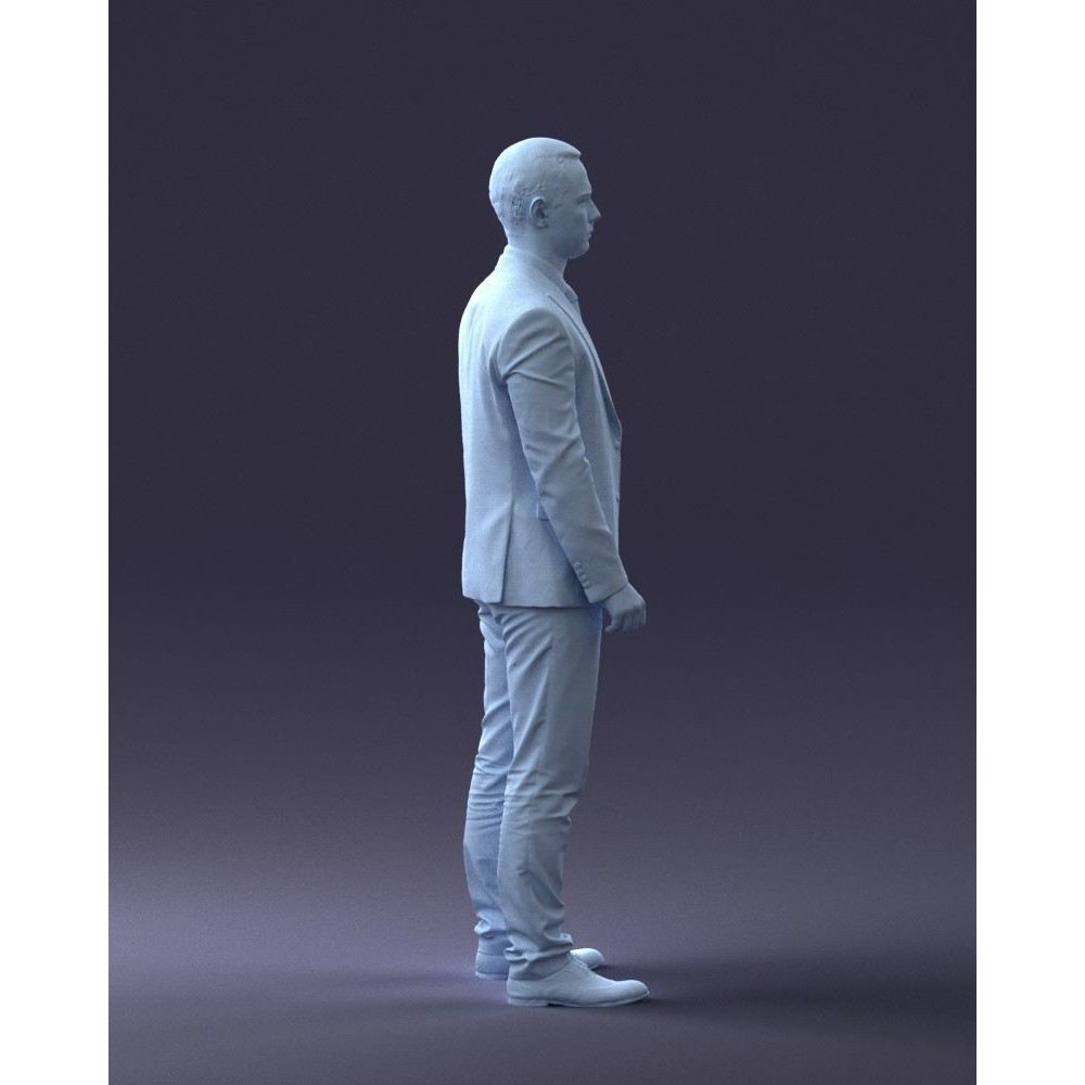 Businessman 3D Model – Realistic Male Character in Suit, FBX, OBJ - View 15