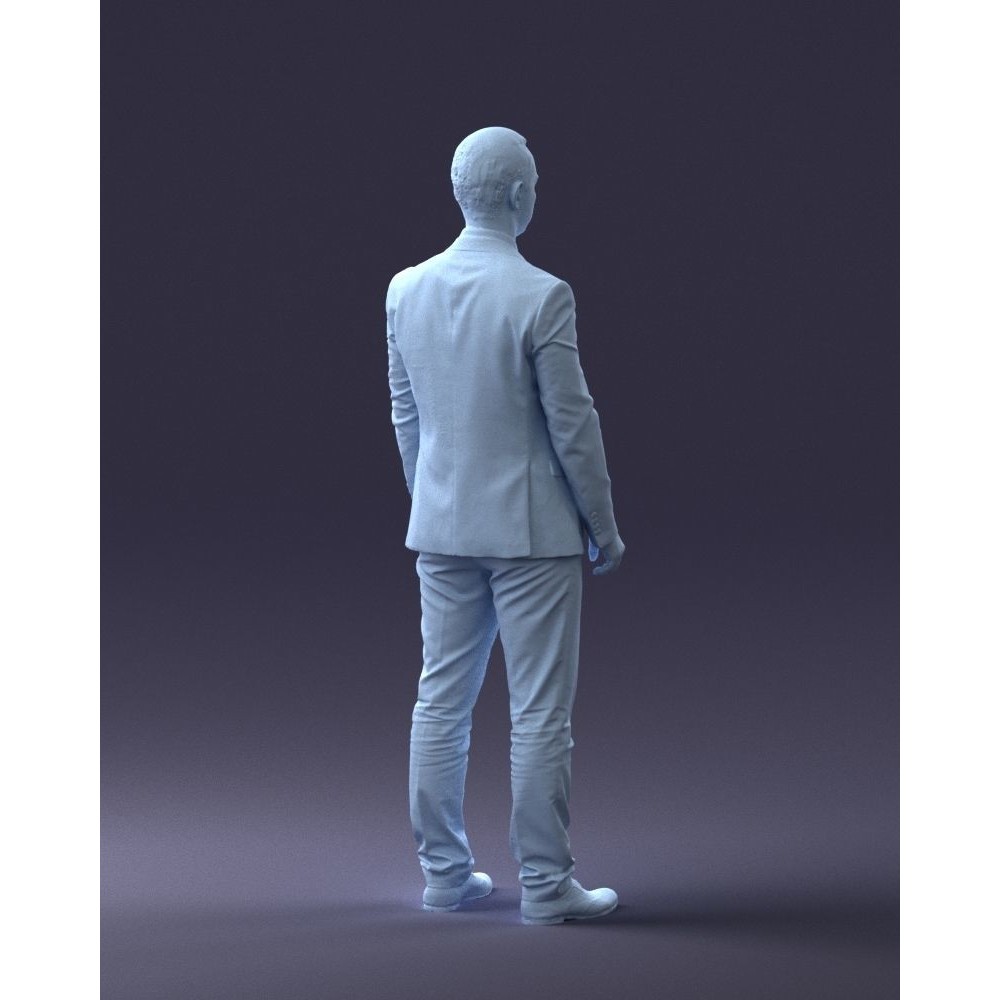 Businessman 3D Model – Realistic Male Character in Suit, FBX, OBJ - View 18