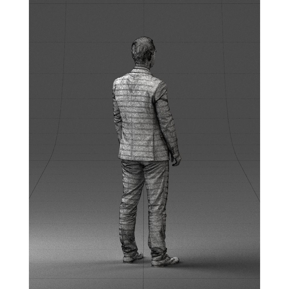 Businessman 3D Model – Realistic Male Character in Suit, FBX, OBJ - View 19