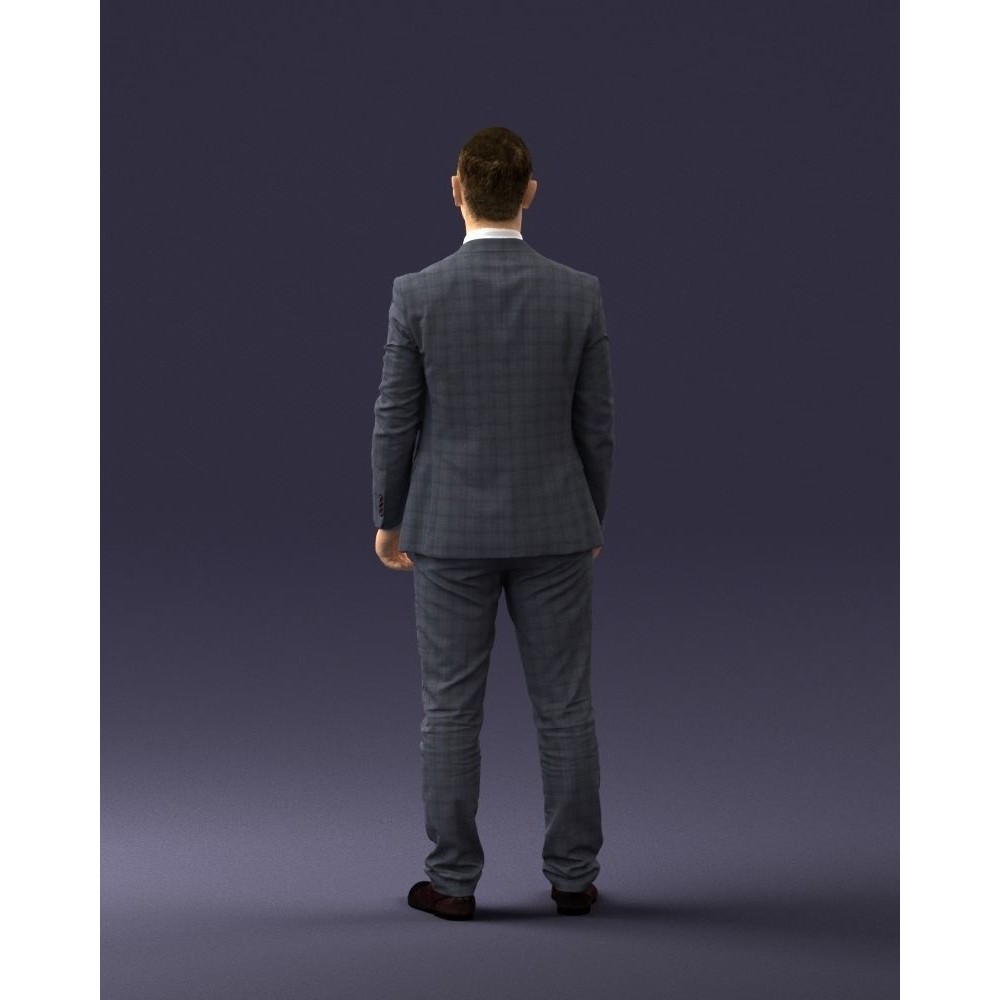 Businessman 3D Model – Realistic Male Character in Suit, FBX, OBJ - View 20