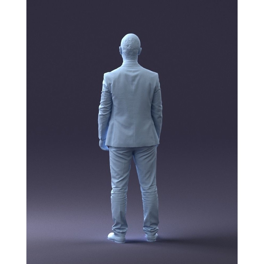 Businessman 3D Model – Realistic Male Character in Suit, FBX, OBJ - View 21