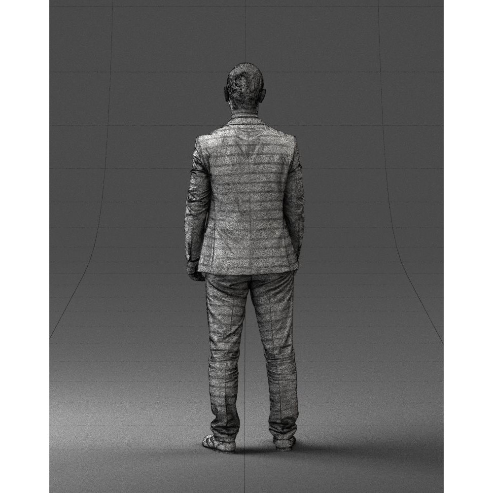 Businessman 3D Model – Realistic Male Character in Suit, FBX, OBJ - View 22