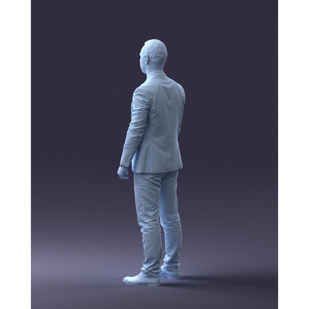 Businessman 3D Model – Realistic Male Character in Suit, FBX, OBJ - View 24