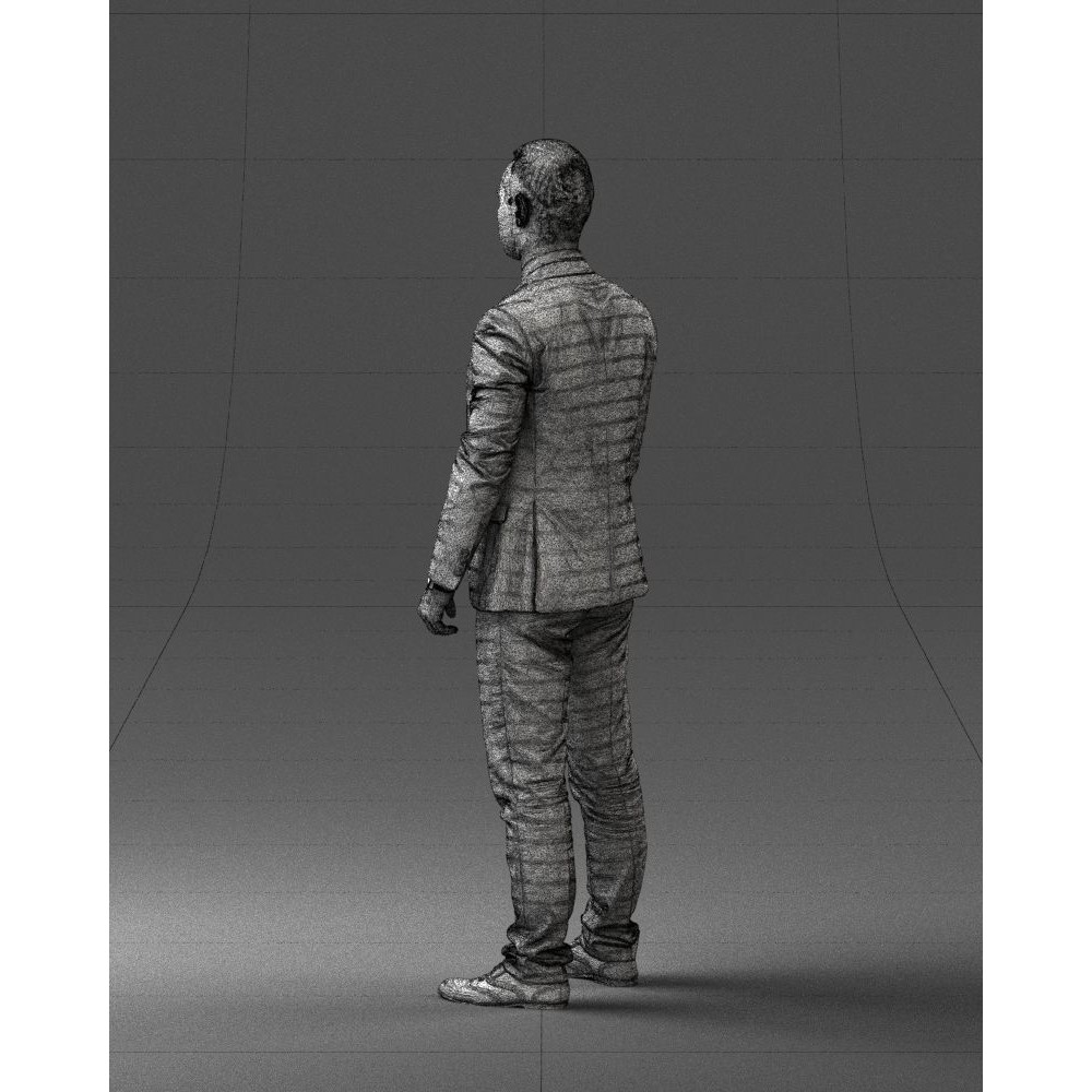 Businessman 3D Model – Realistic Male Character in Suit, FBX, OBJ - View 25