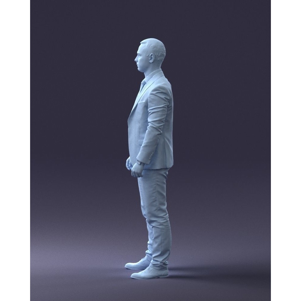 Businessman 3D Model – Realistic Male Character in Suit, FBX, OBJ - View 27