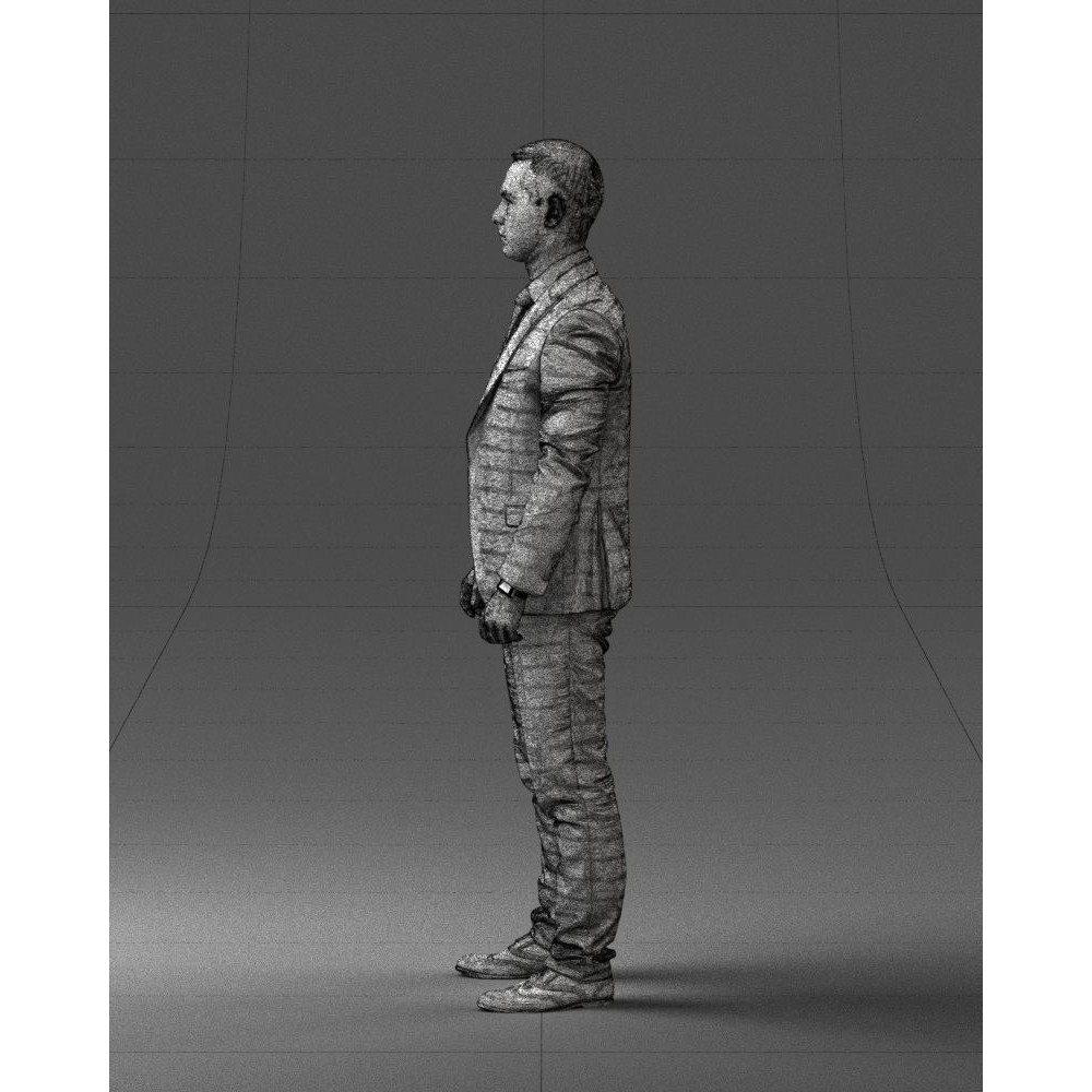 Businessman 3D Model – Realistic Male Character in Suit, FBX, OBJ - View 28