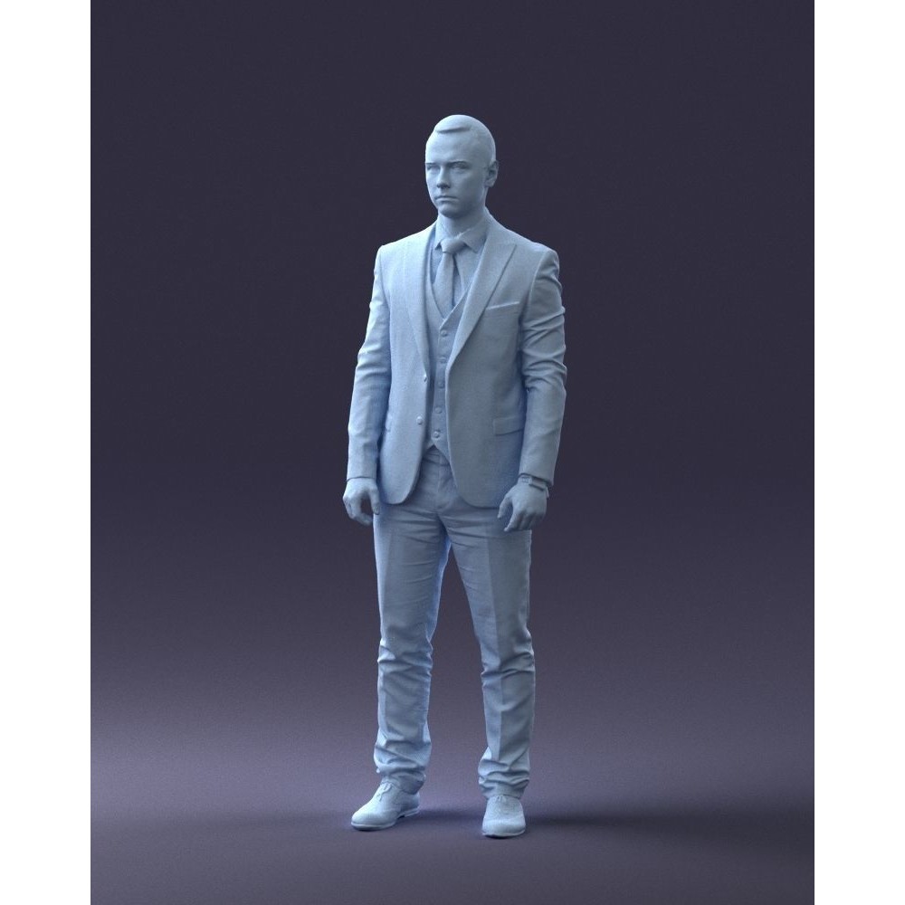 Businessman 3D Model – Realistic Male Character in Suit, FBX, OBJ - View 33
