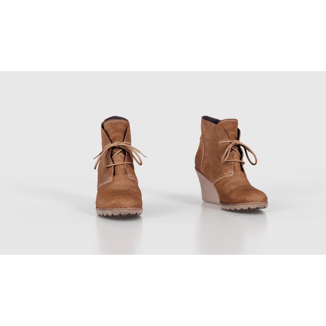 Brown Sleeve Boots 3D Model – Low Poly Character Footwear, FBX, Blender - View 19