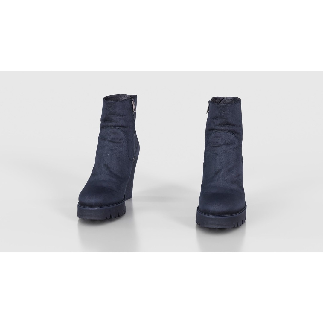 Black Leather Zipper Boots 3D Model – Low Poly Game Asset, FBX, Blender - View 18